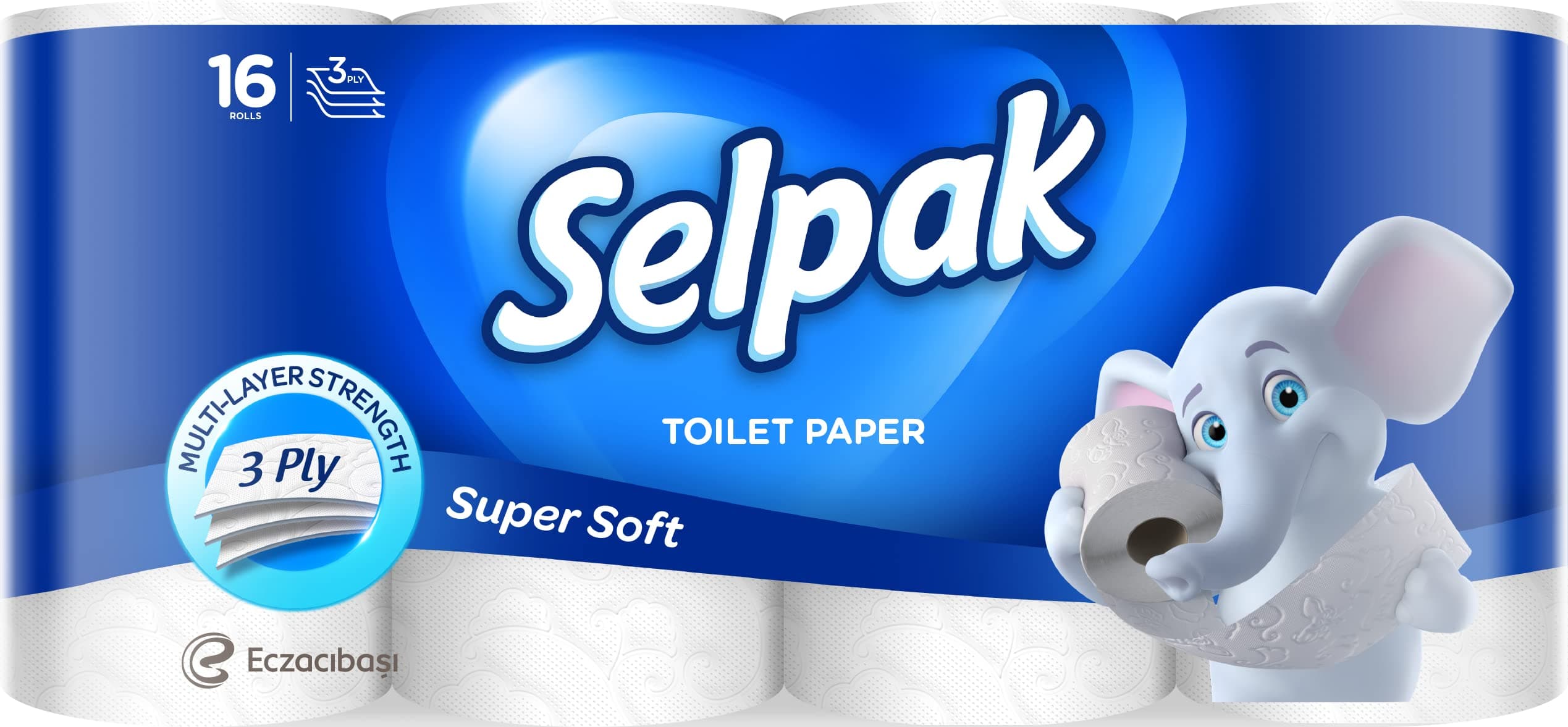 Super Soft Toilet Paper, 140 Sheets x 3 Ply, Pack of 16