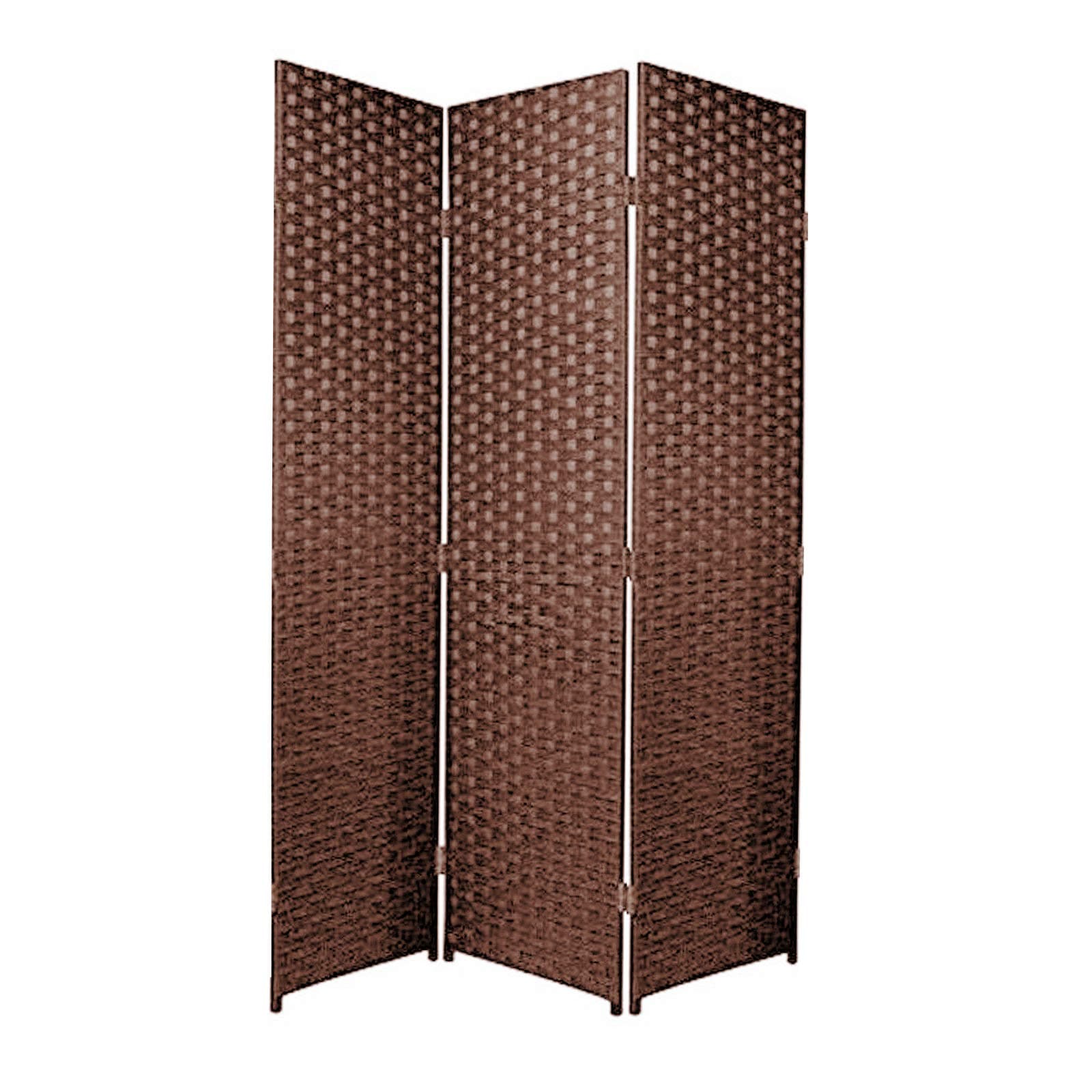 Enyaa Room Divider Screen Privacy Panel - Folding Paravent 3 Panel Divider Screen - Partition Wall Panel Privacy Furniture - Dark Brown