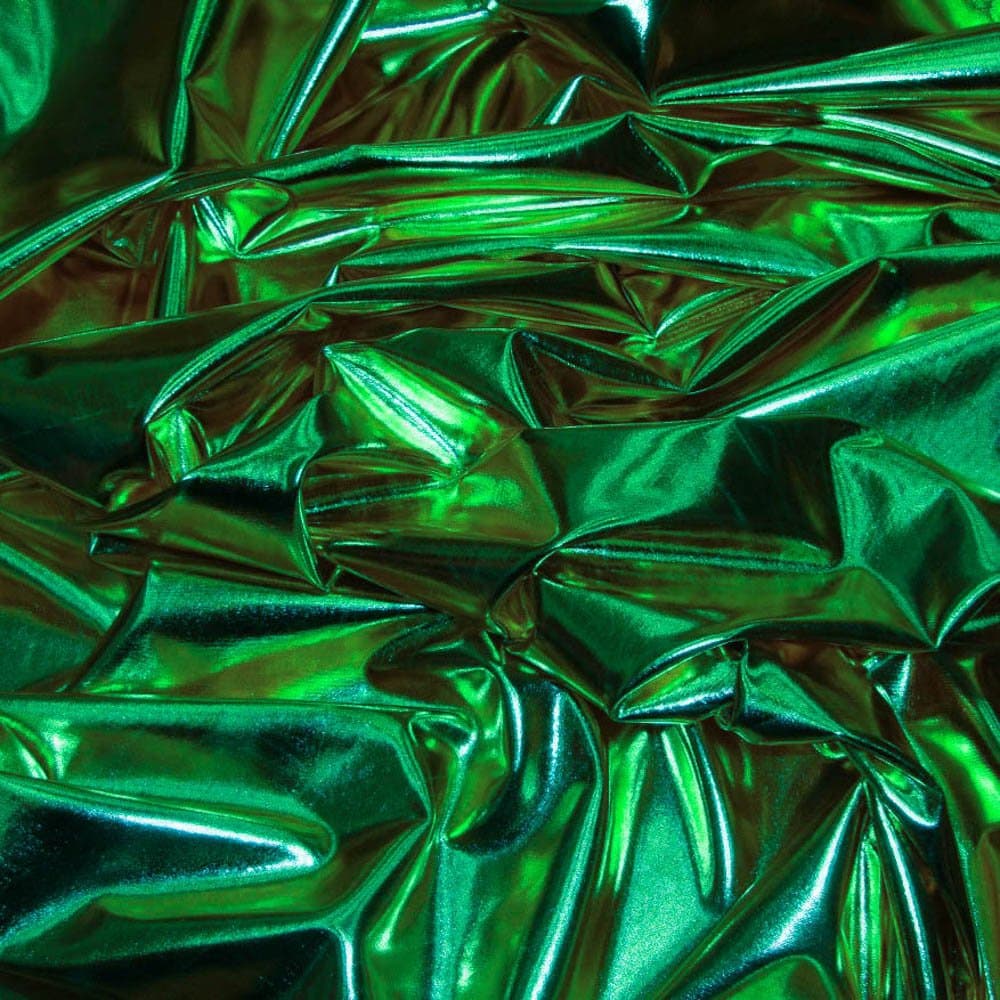 Spandex Metallic Fabric Emerald Green, 60" Wide – Sold by The Yard (FB)F