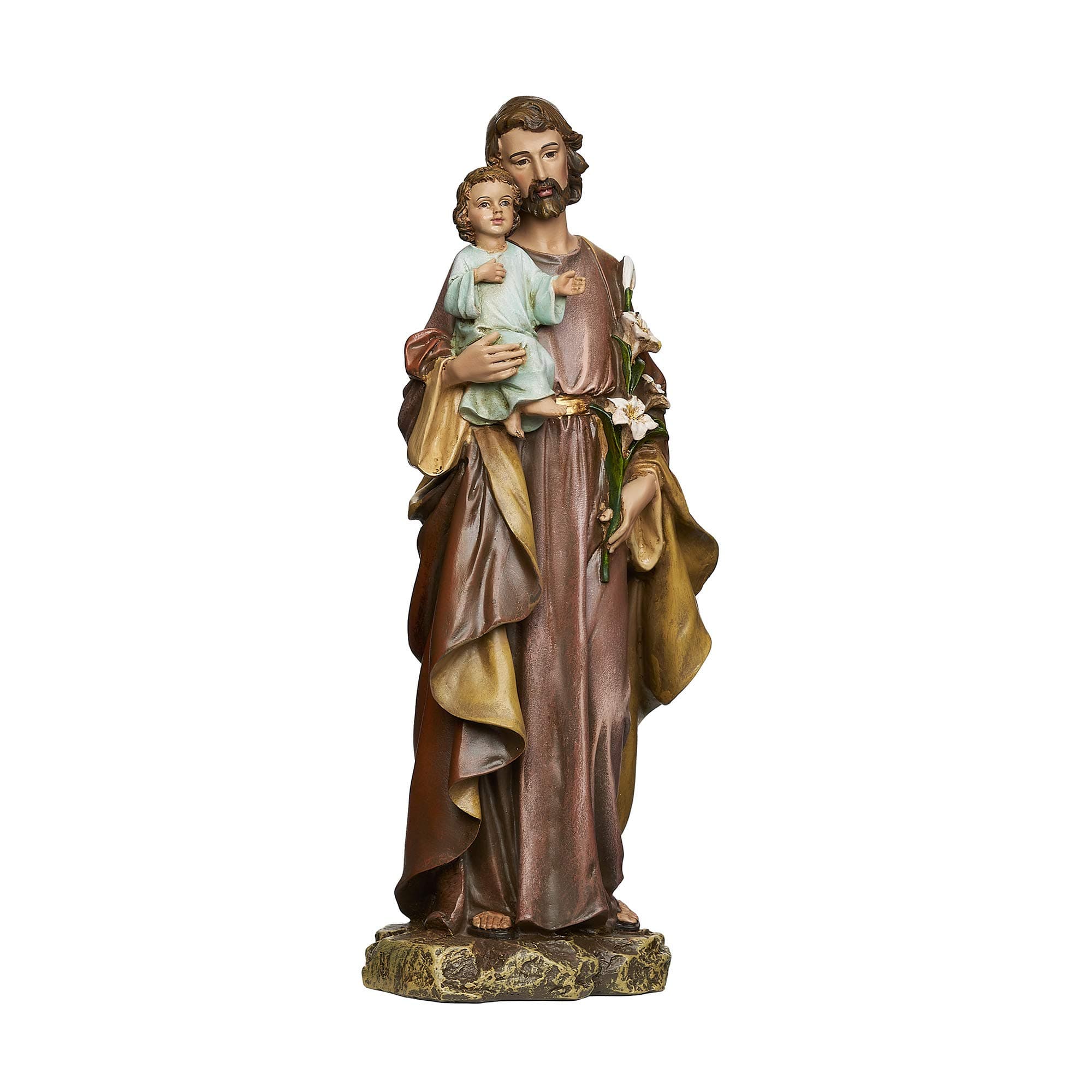 Roman Joseph's Studio 10" St. Joseph with Child Jesus Statue, Religious Catholic Home Décor Figurine