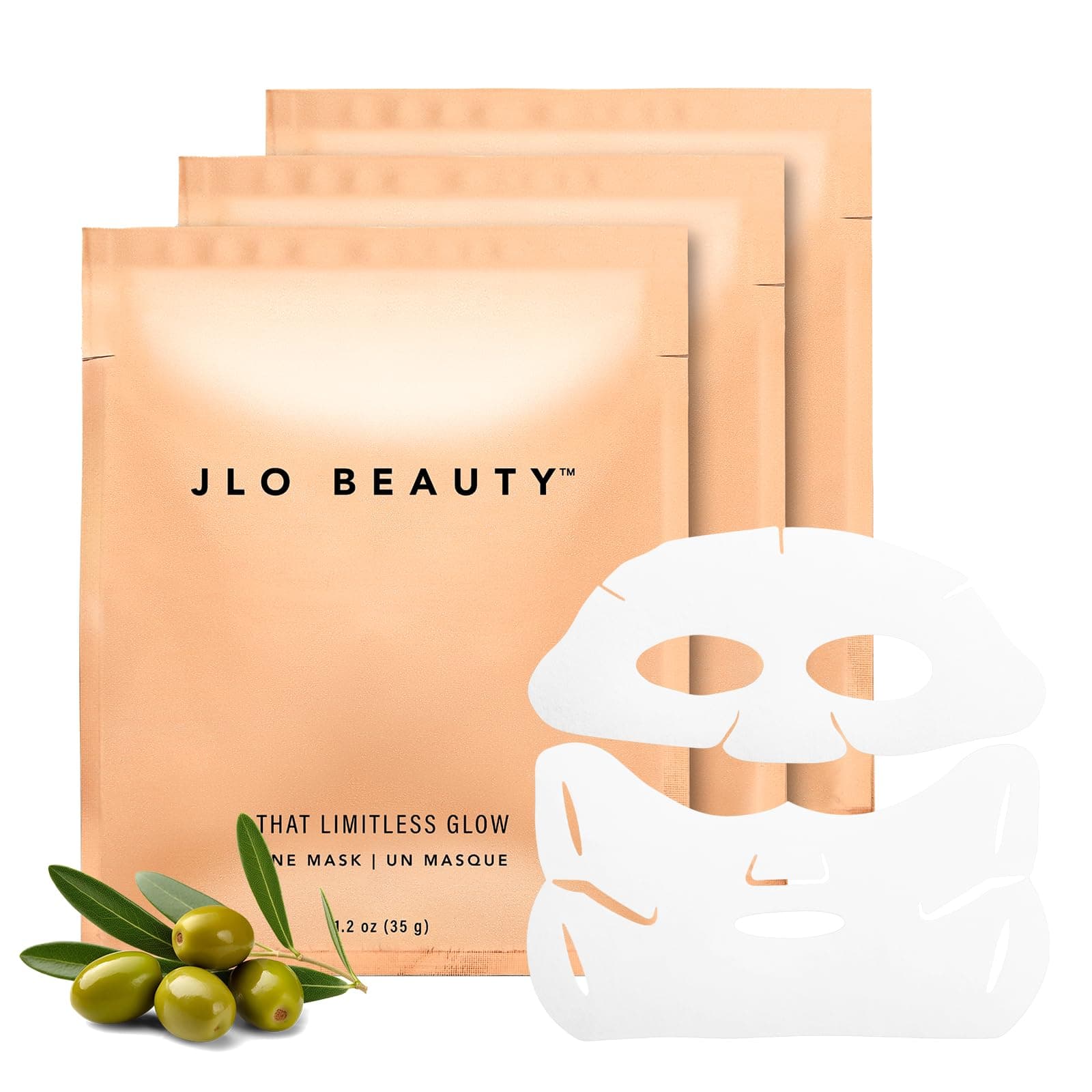 Face Mask, 2-Piece Hydrating Sheet Mask with Glow Serum, Moisturizing & Firming Self Care Facial Sheets To Help Lift and Reduce Puffiness, Skin Care for Women, That Limitless Glow, 3 Pack