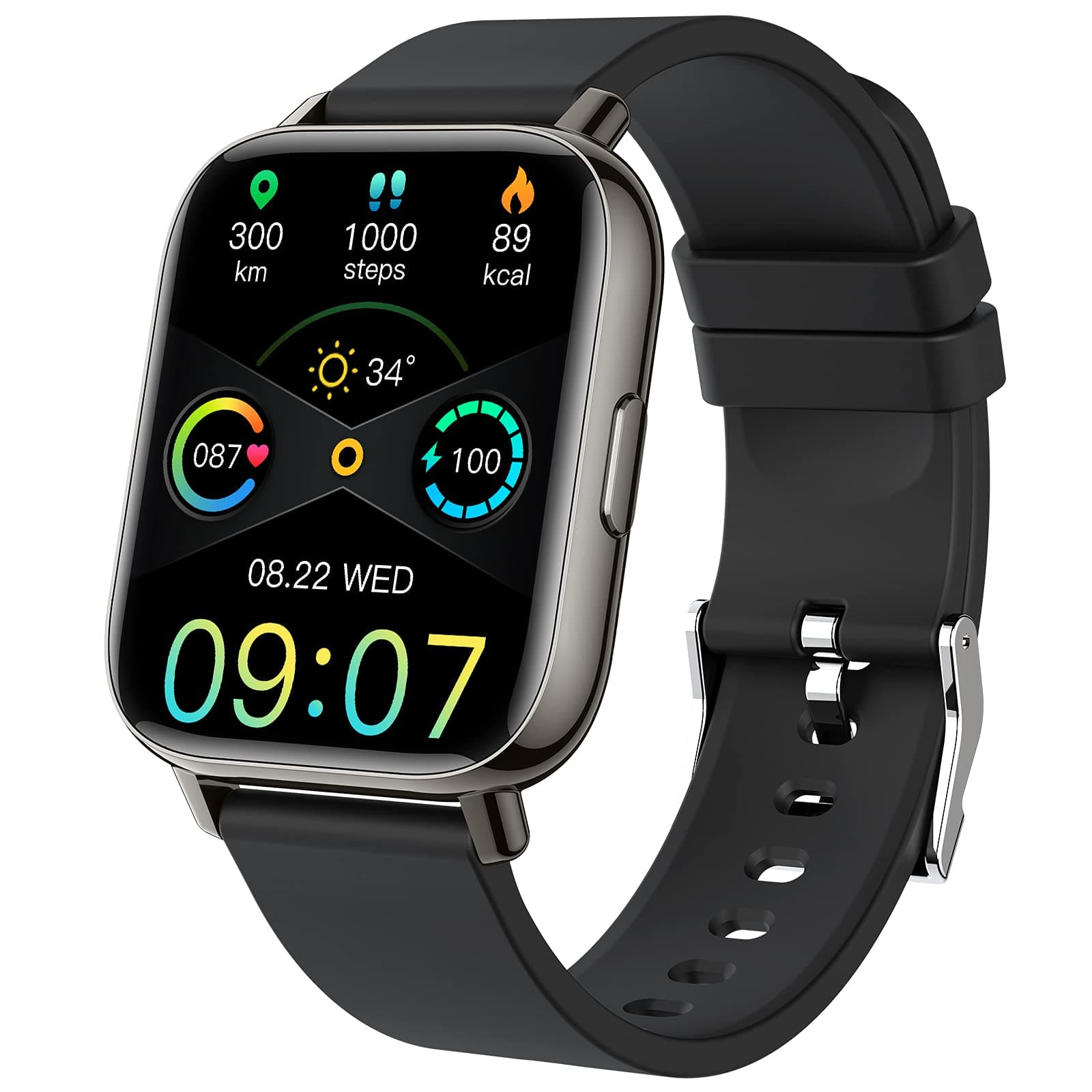 Motast Smart Watch 2022 Watches for Men Women, Fitness Tracker 1.69" Touch Screen Smartwatch Fitness Watch Heart Rate Monitor/Pedometer/Sleep Monitor, IP67 Waterproof Activity Tracker for Android iOS
