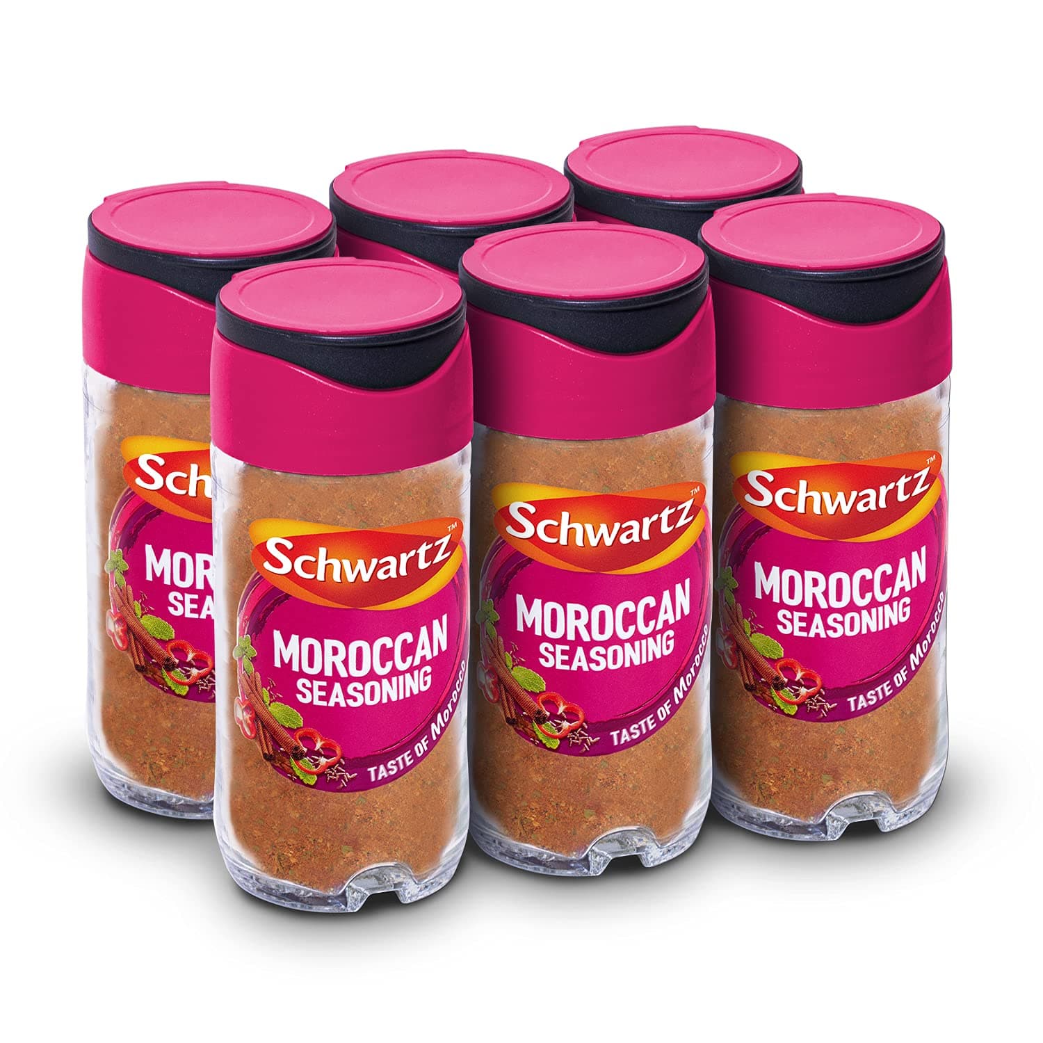 Moroccan Seasoning 40 G | Jar | Pack of 6 | Expertly Blended Mix of Roasted Cumin, Cinnamon & Mint | Great for Marinating Chicken or Lamb