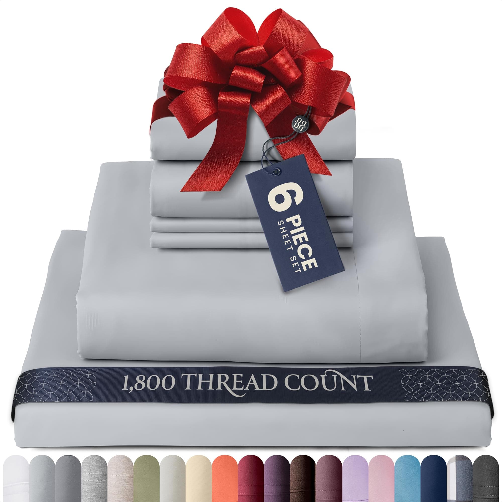 BELADOR Silky Soft King Sheet Set - 6 Piece Bed Sheets for King Size Bed, Secure-Fit Deep Pocket Sheets with Elastic, Breathable Hotel Sheets & Pillowcase Set, Wrinkle Free Oeko-Tex Sheets