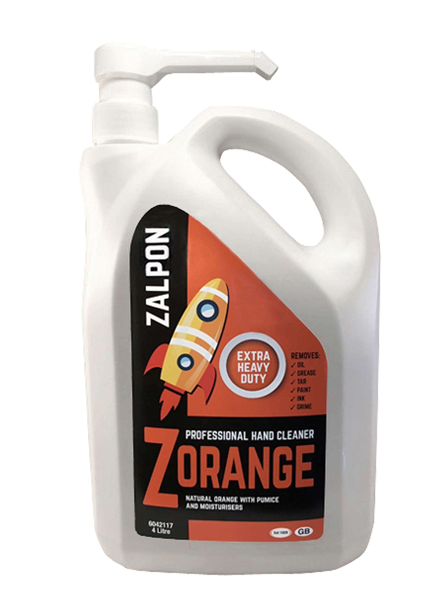 Zalpon Zorange Extra HeavyDuty Hand Cleaner Pump 4 Litre, Orange.