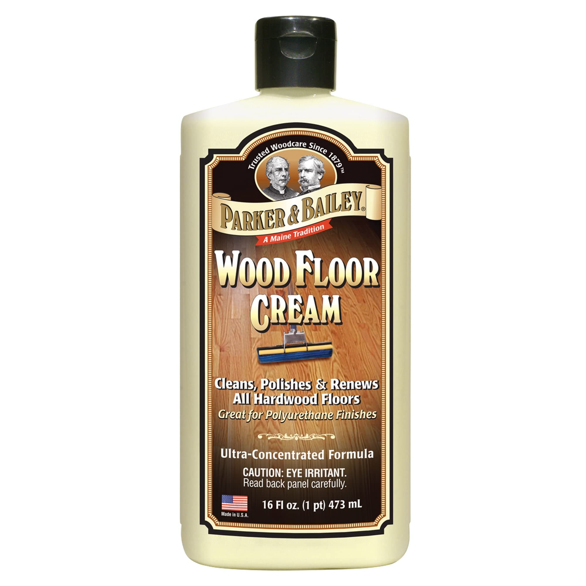 Wood Floor Cream for Hardwood, Laminate & Faux Floors, Shine Restorer & Cleaner for Home, Cuts Grease, 16 oz