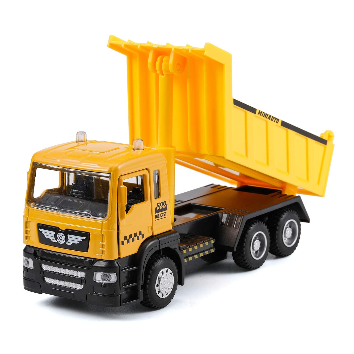 Dump Truck Toys Diecast Metal Cars Construction Truck wiht Light and Sound,Micro Toy Trucks for Boys Age3,4,5,6(1PC) (Construction Truck)