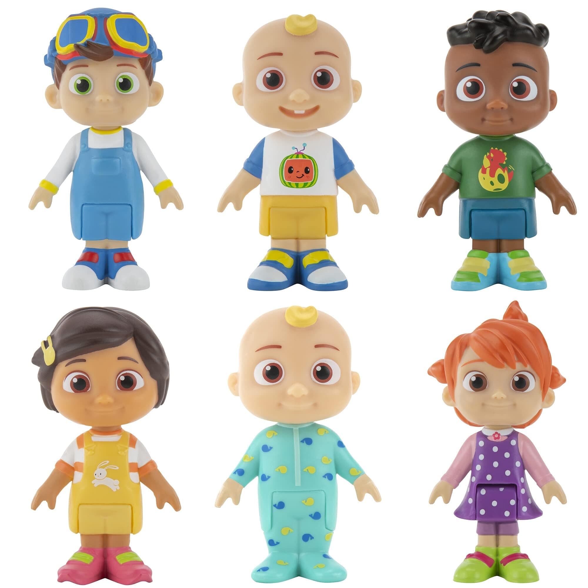 Cocomelon Family Set 6 Figure Pack, Multicolor