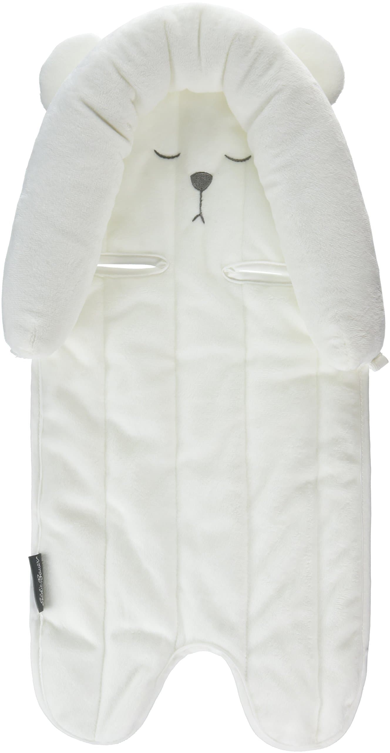 Eddie Bauer Baby Head Support for Car Seats, Strollers, and Swings, Bear, White