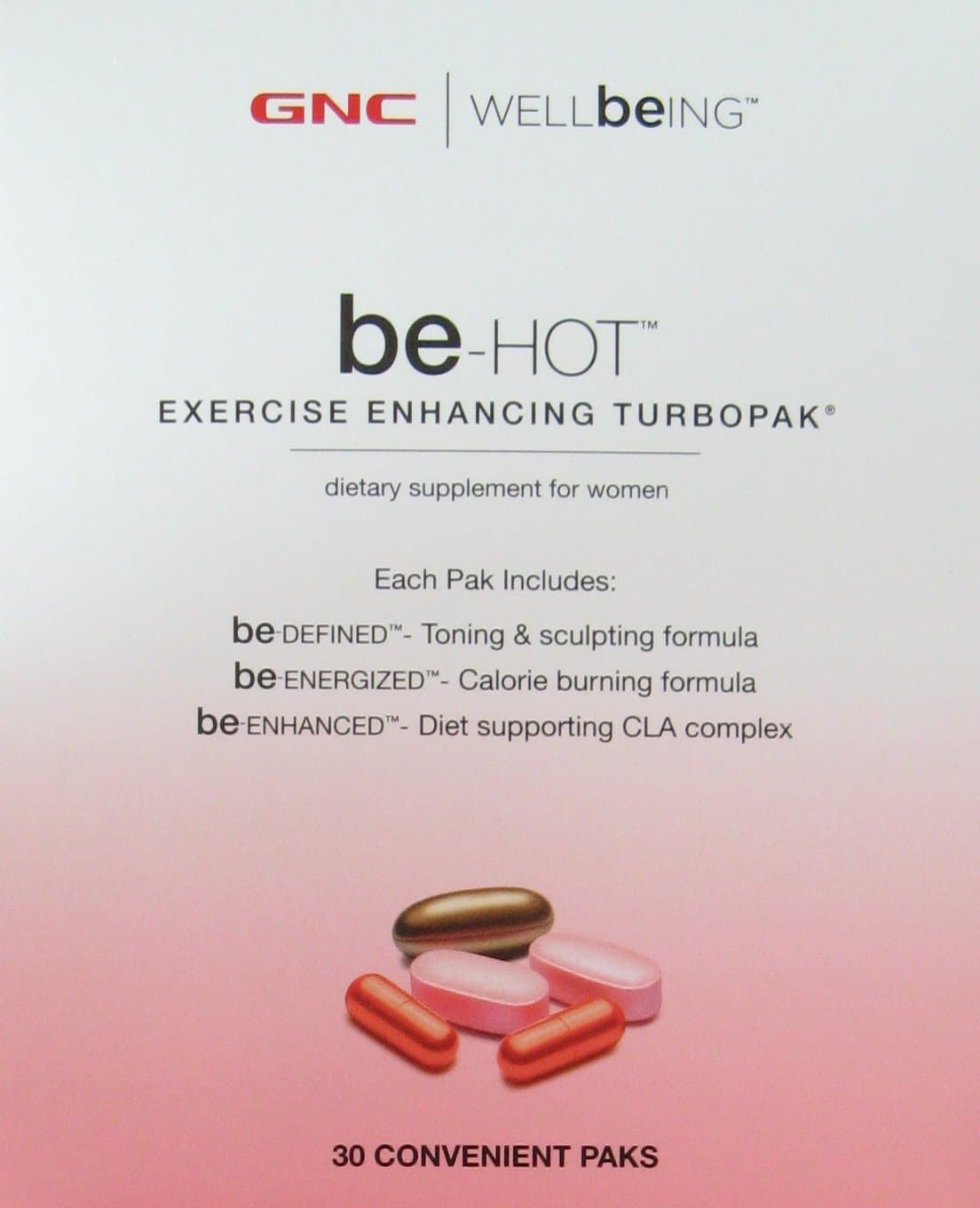 GNC WELLbeING be-HOT Exercise Enhancing Turbopak, 30 ea
