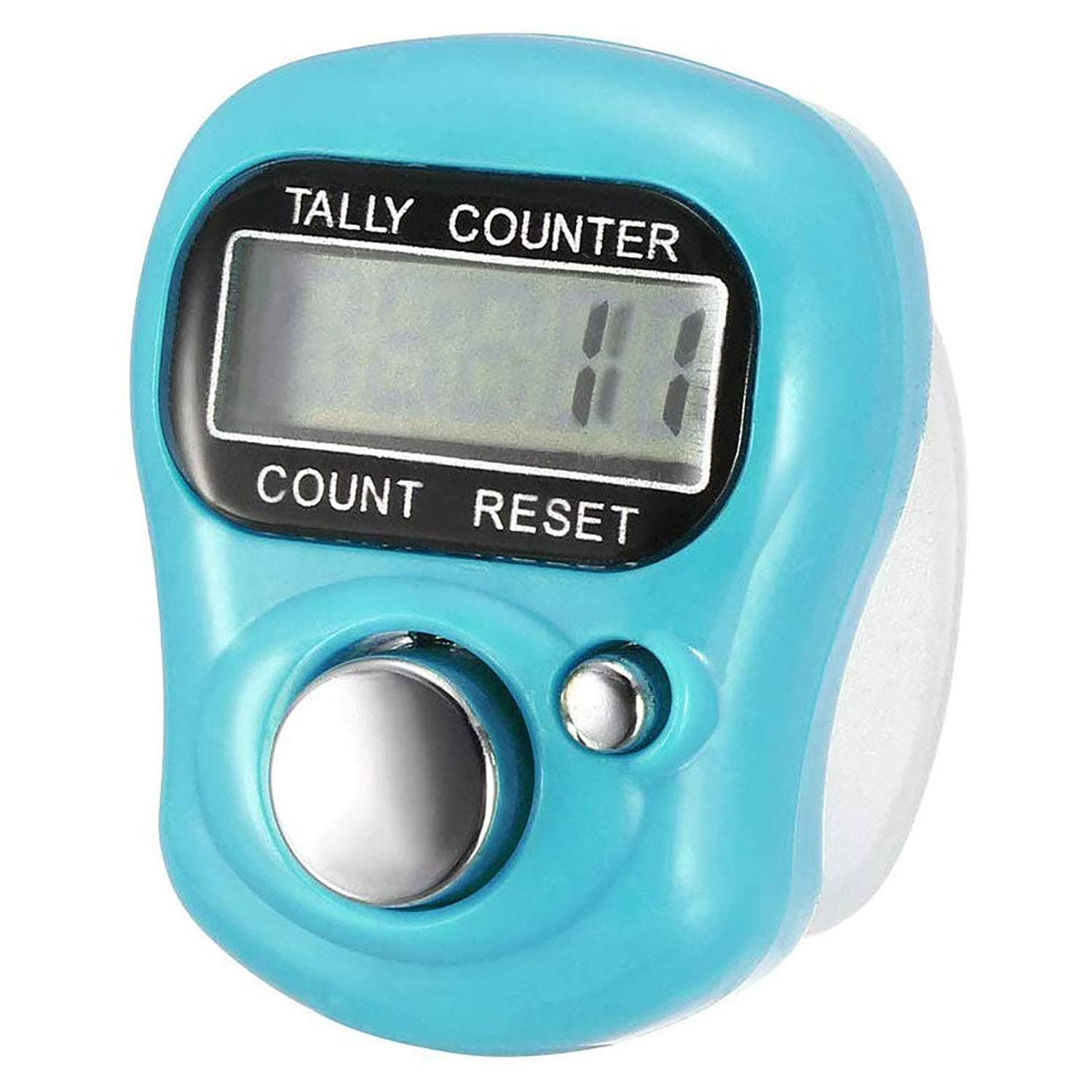 Digital Tally Counter Digit Clickers Mini Finger Ring LCD Electronic Handheld Resettable Digital Tasbeeh blue