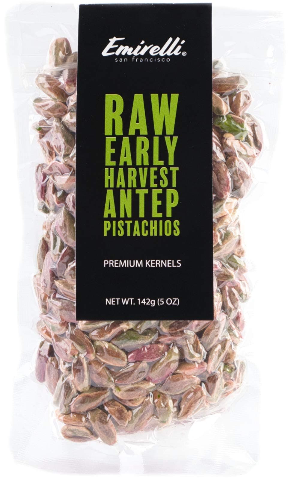 Emirelli Turkish Antep Pistachios, Raw, Early Harvest Intense Nuts, Non GMO Natural Vegan Snacks, Remains Fresh with Resealable Bag (Pack of 1)