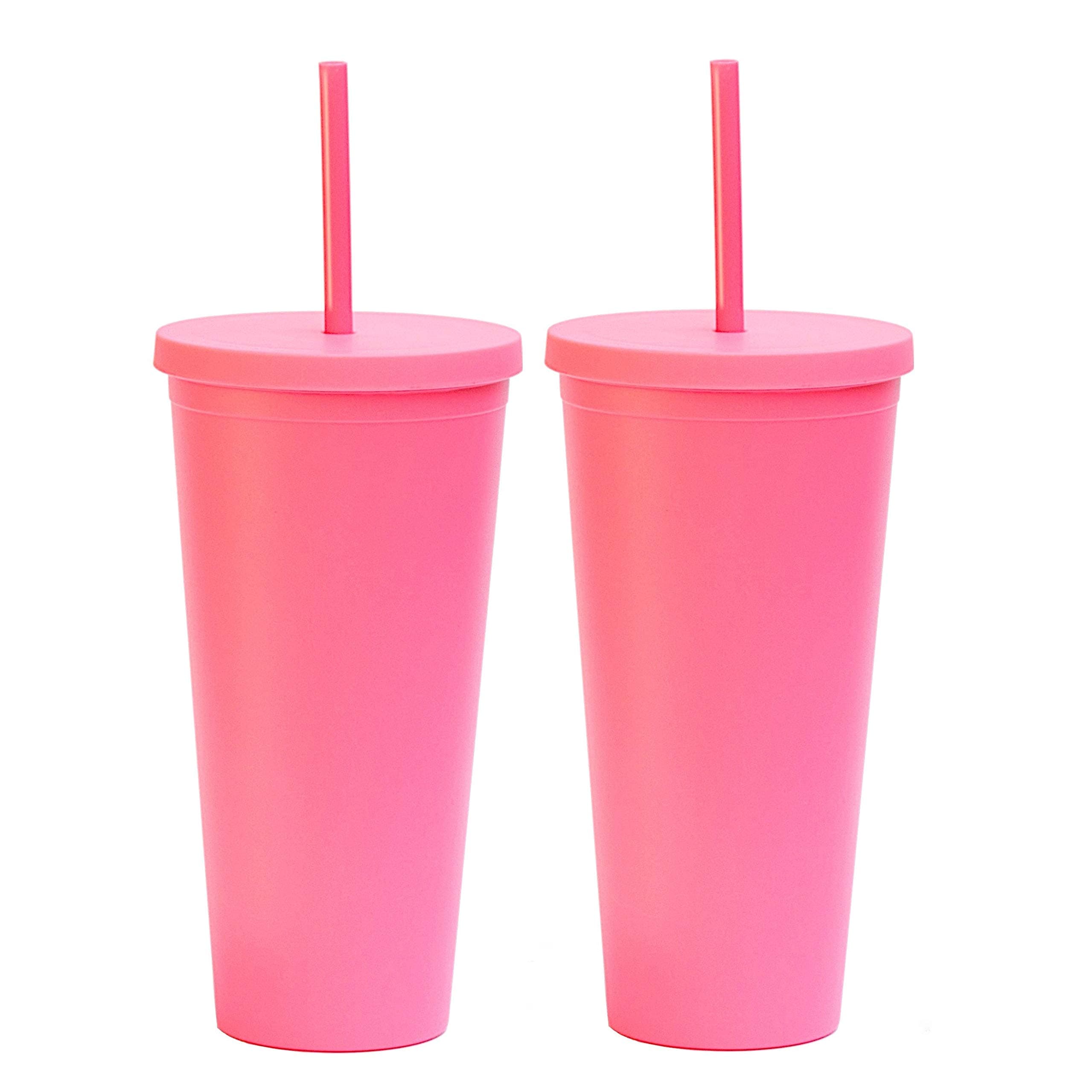 Acrylic Tumbler - Set of 2 (22 oz Coral)
