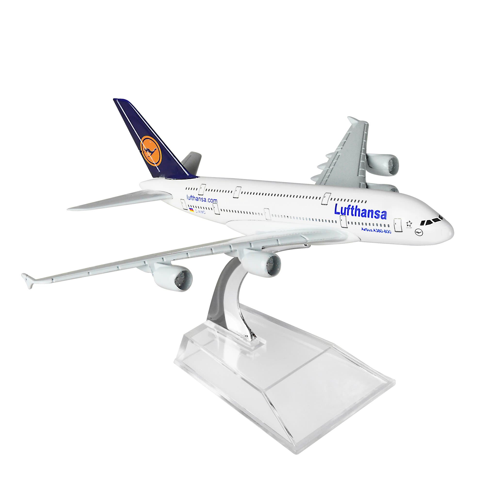 HANGHANG German Lufthansa Airbus 380 16cm Metal Airplane Models Child Birthday Gift Plane Models Home Decoration