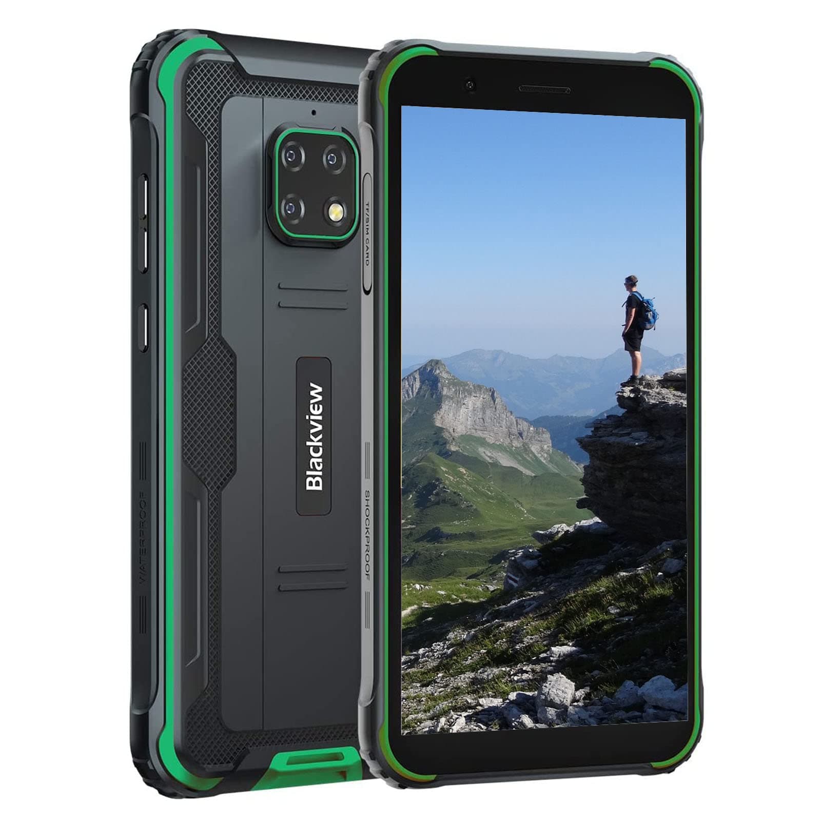 Blackview Rugged Smartphone Unlocked, BV4900 Rugged Cell Phones IP68 Waterproof Drop Proof, 5.7" FHD Display, 5580 mAh, 3GB + 32GB, NFC, GPS Dual SIM Unlocked Mobile Phone for T-Mobile