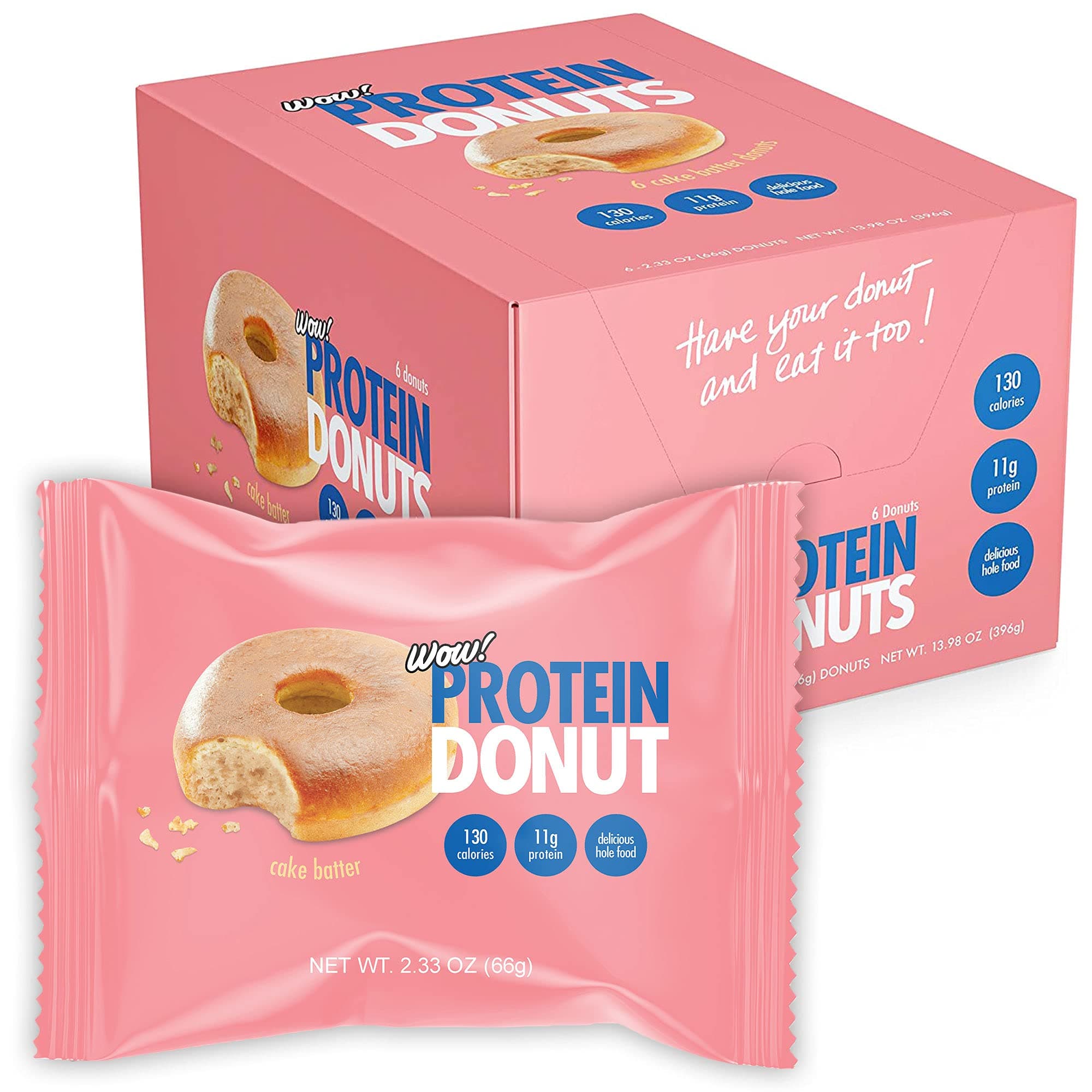 WOW! Donuts The Original Protein Donut (Cake Batter - 6 Pack)