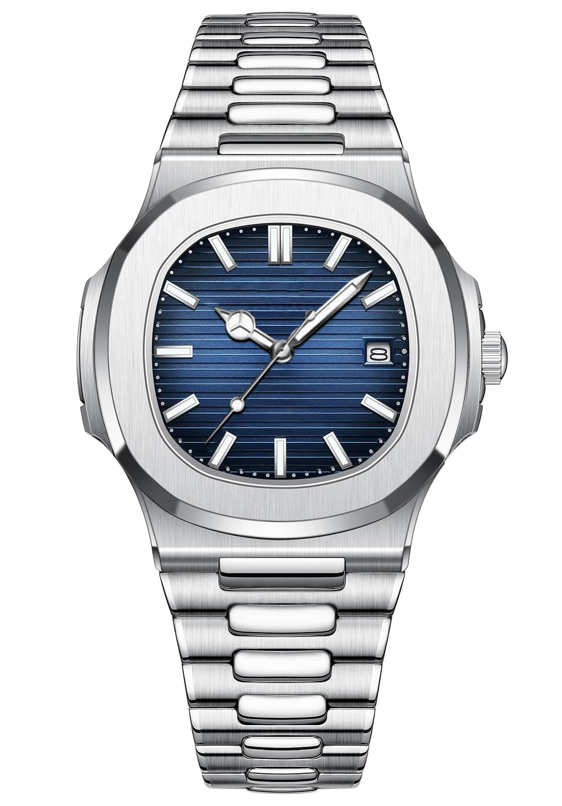 Men Quartz Movement Watch Waterproof Luminous Men's Watch, Stainless Steel Strap Business Watches