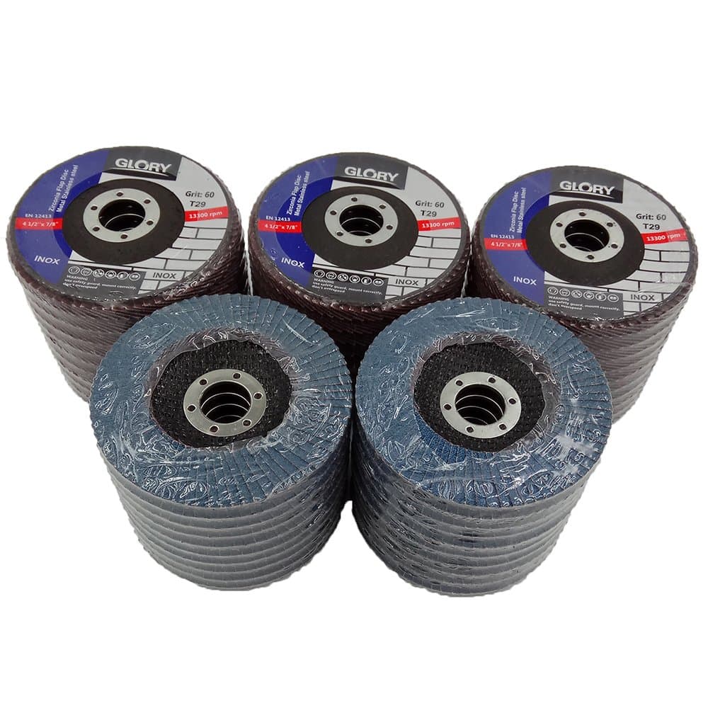 Premium Zirconia Flap Disc 4-1/2" X 7/8" 60 GRIT Pack of 50