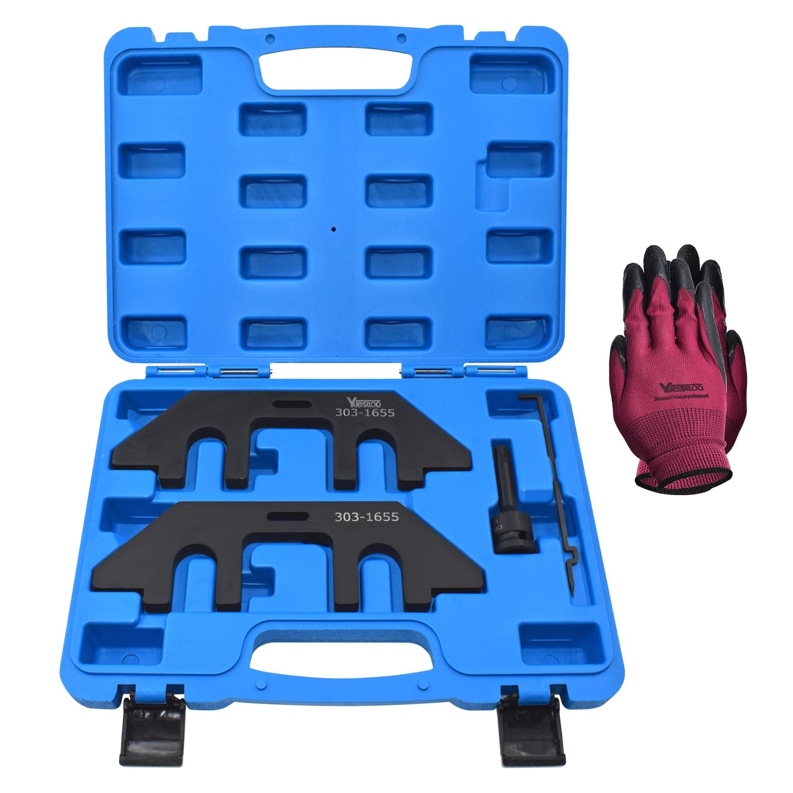 303-1655 Camshaft Holding Alignment Timing Tool, Compatible with Ford 3.5L EcoBoost Upgraded GT F-150 Expedition Lincoln Navigator, with Cylinder Head Screw Removal Socket, RT11