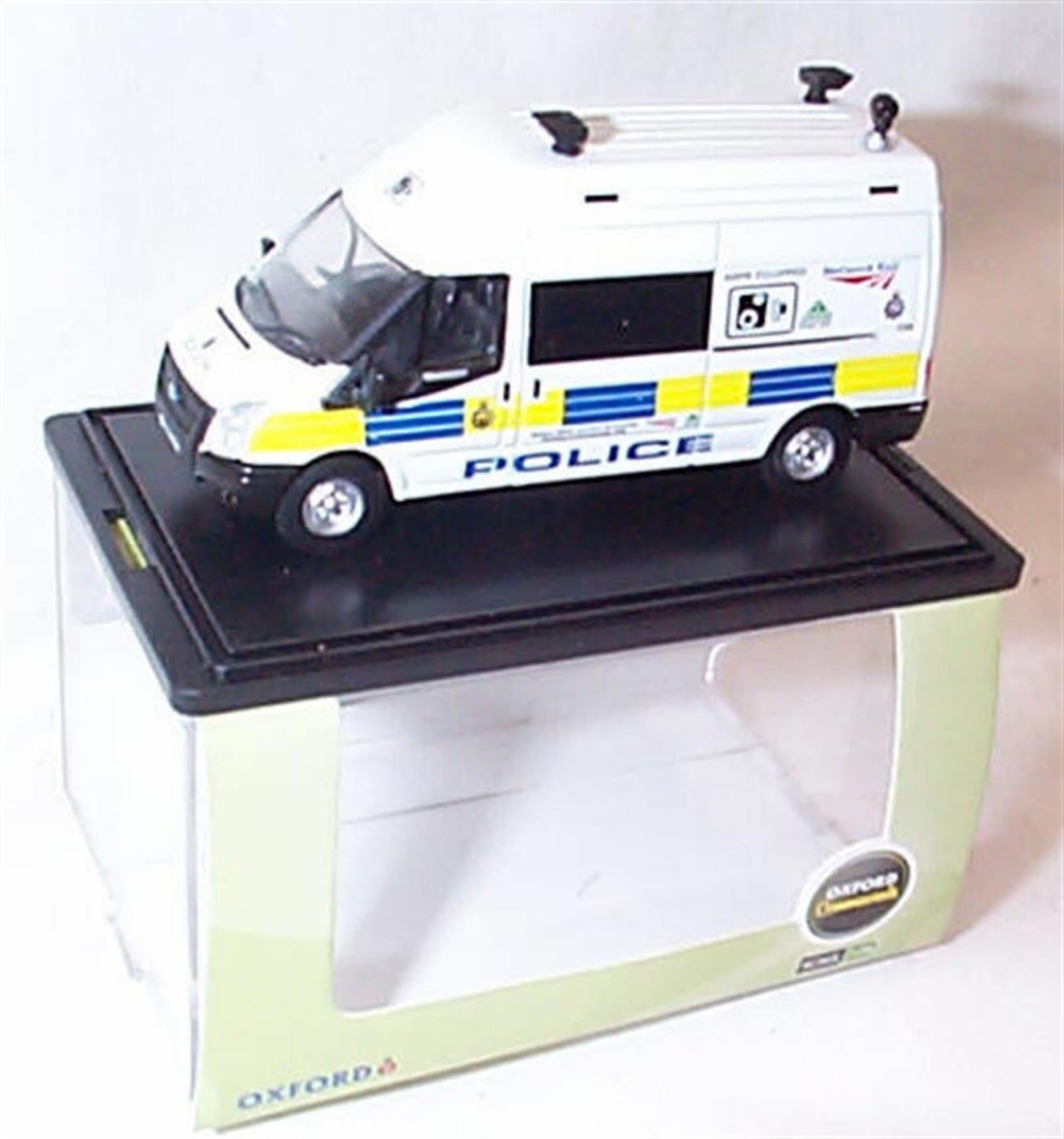 oxford white ford transit LWB high network rail speed camera police van 1.76 scale diecast model
