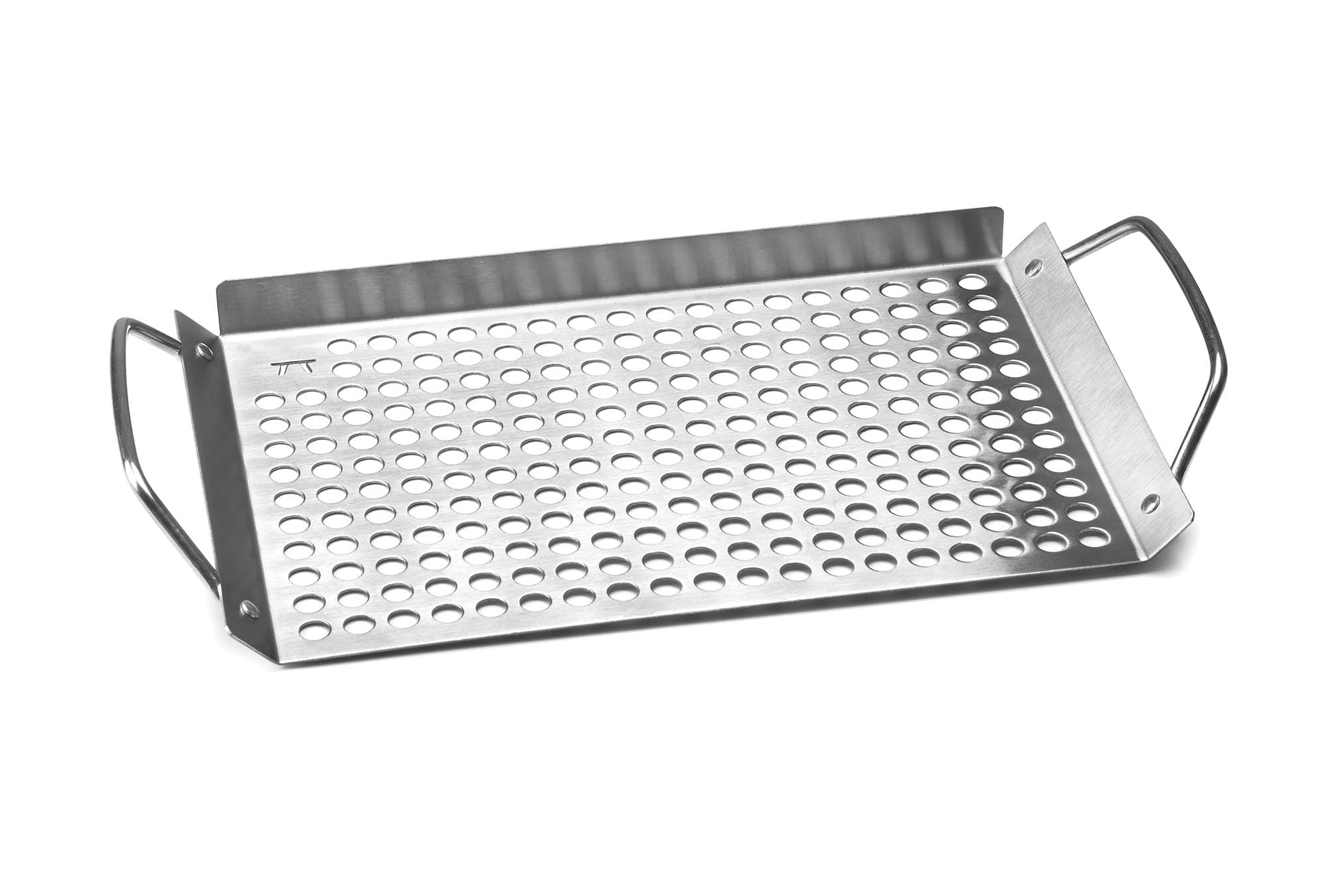 Outset 76631 Stainless Steel Grill Topper Grid, 11"x7" BBQ Pan With Handles