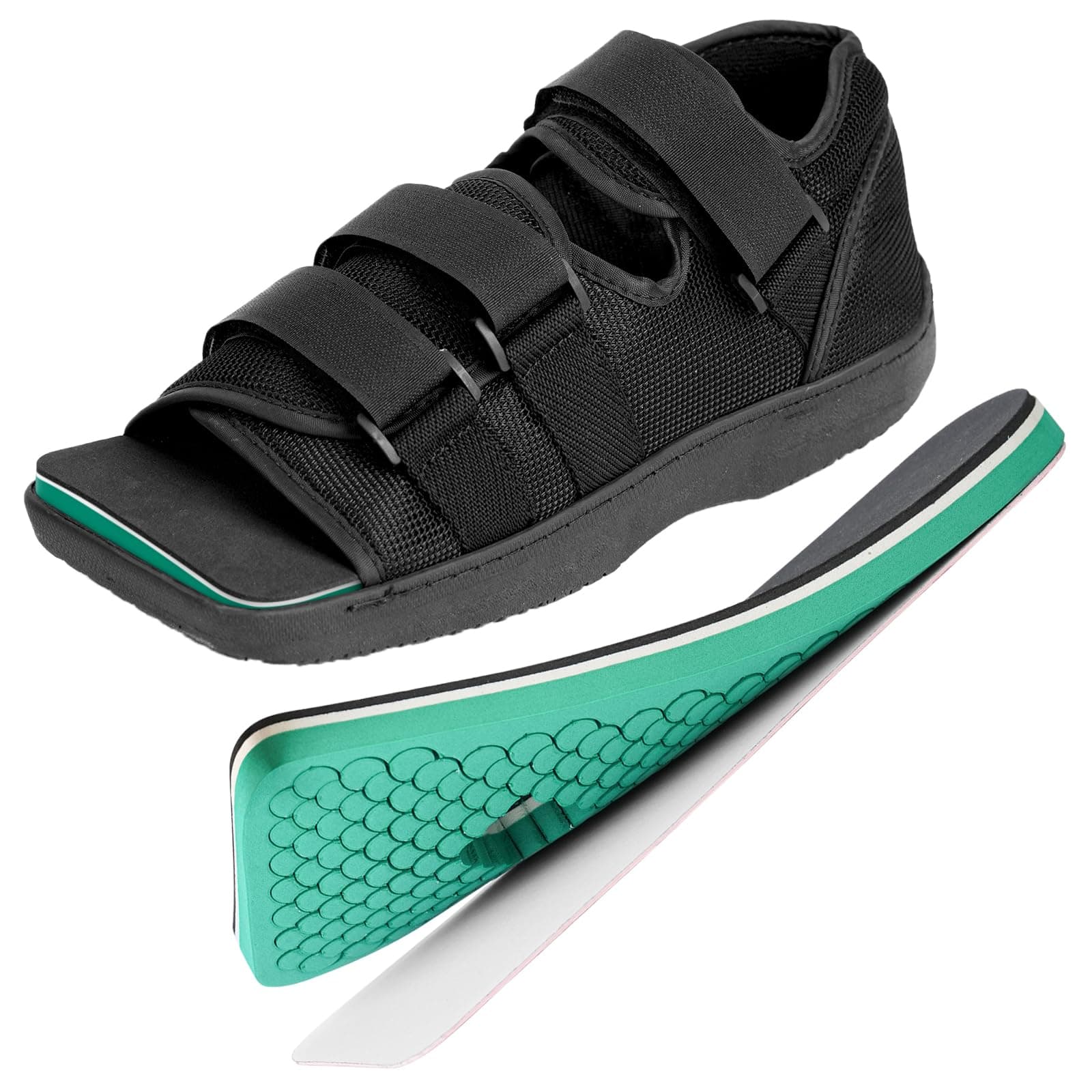 Post Op Shoe, Medical Post Op Recovery Shoe for Post Surgery or Operation Foot Support, Broken Foot or Toe, Fracture or Ulcer with Decompression Insole for Diabetic 1 PC, XL, Male Size 12-13.5, Female Size 13.5-14.5
