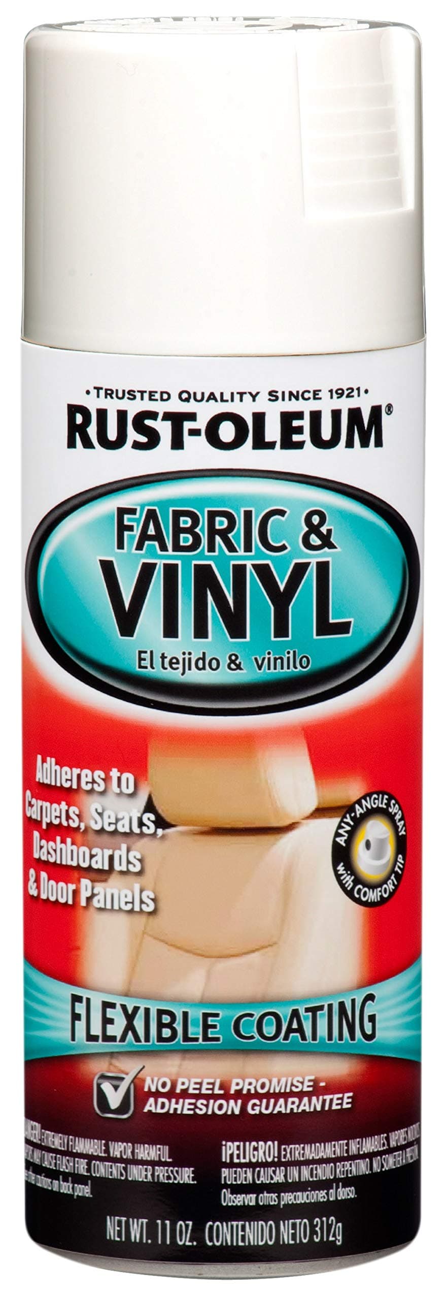 Rust-Oleum 248922 Fabric & Vinyl Spray Paint, 11 oz, Gloss White