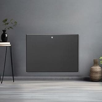 Futura 1000W Grey Electric Radiator Heaters for Home, Bathroom Safe Electric Heater Setback Timer Lot 20 & Advanced Thermostat Control Wall Mounted or Floor Standing Low Energy Panel Heater