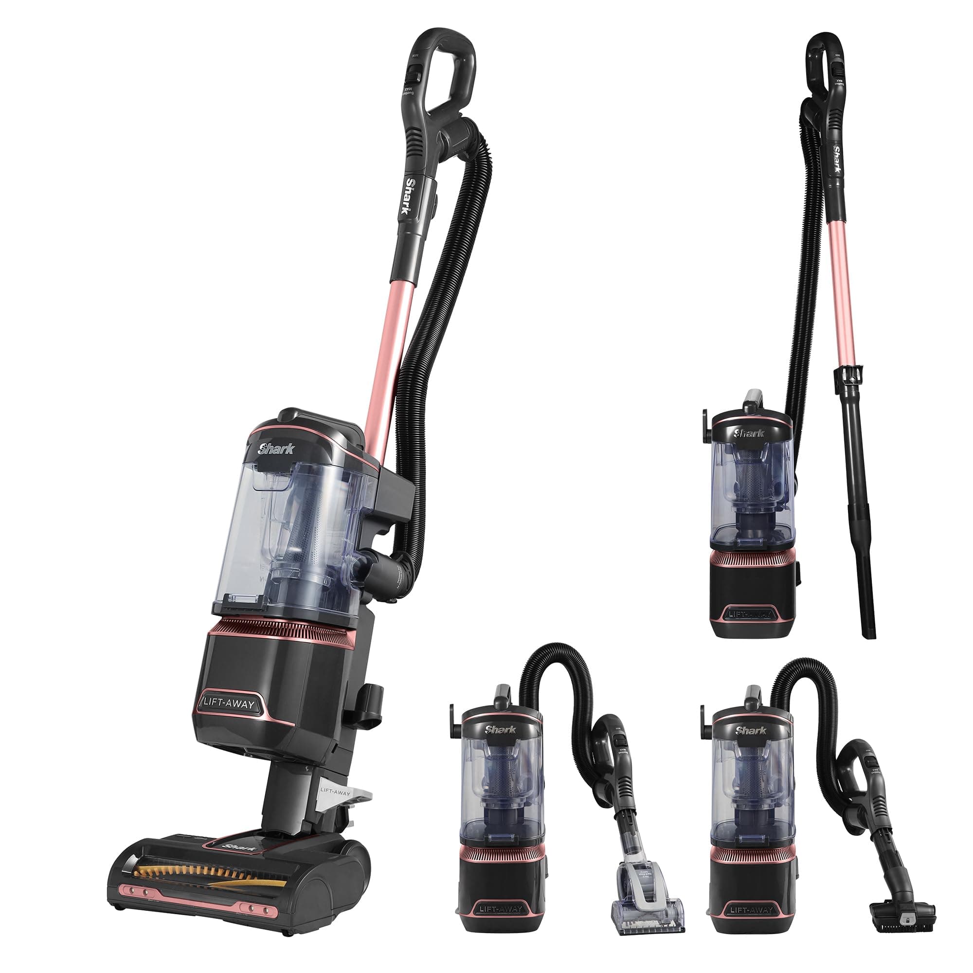 Shark Stratos Corded Upright Vacuum Cleaner 1.3L Pet Pro with Anti Hair Wrap Plus, Anti-Odour, DuoClean, Powered Lift-Away, Anti-Allergen Complete Seal, 3 Attachments, 8m Cord, Rose Gold
