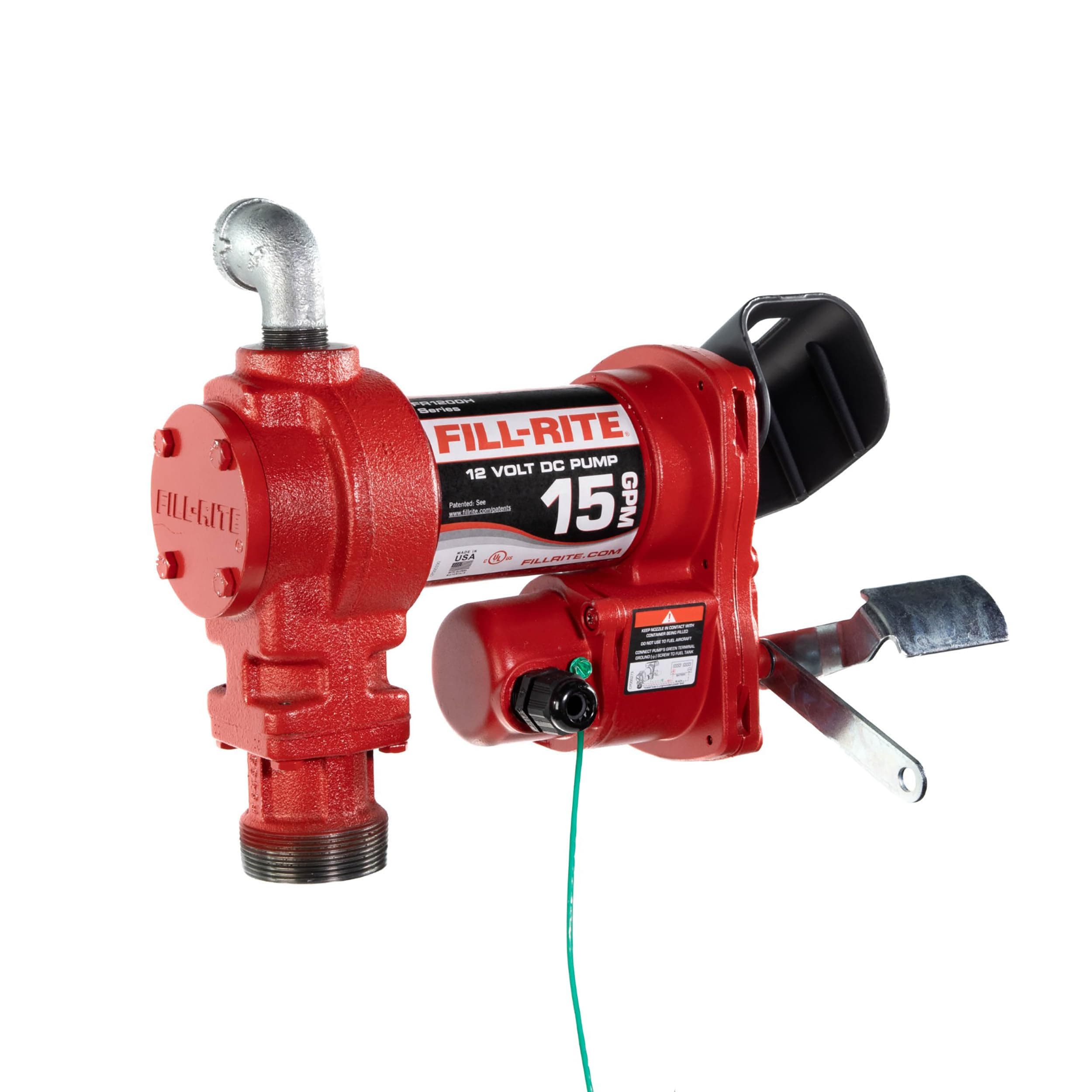 FR1204H 12 V 15 GPM Fuel Transfer Pump (Pump Only Model) | Gasoline, Diesel, Kerosene, Ethanol Blends, Methanol Blends, & Biodiesel