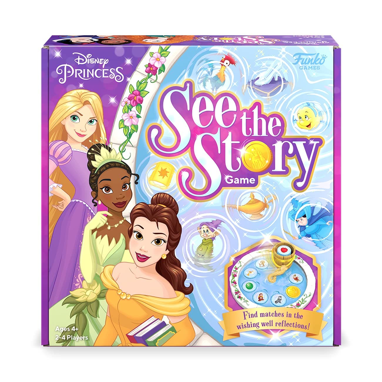 Funko Signature : Disney Princess See the Story Game - Disney Princesses - Light Strategy Board Game for Children & Adults (Ages 10+) - 2-4 Players - Collectable Vinyl Figure - Gift Idea