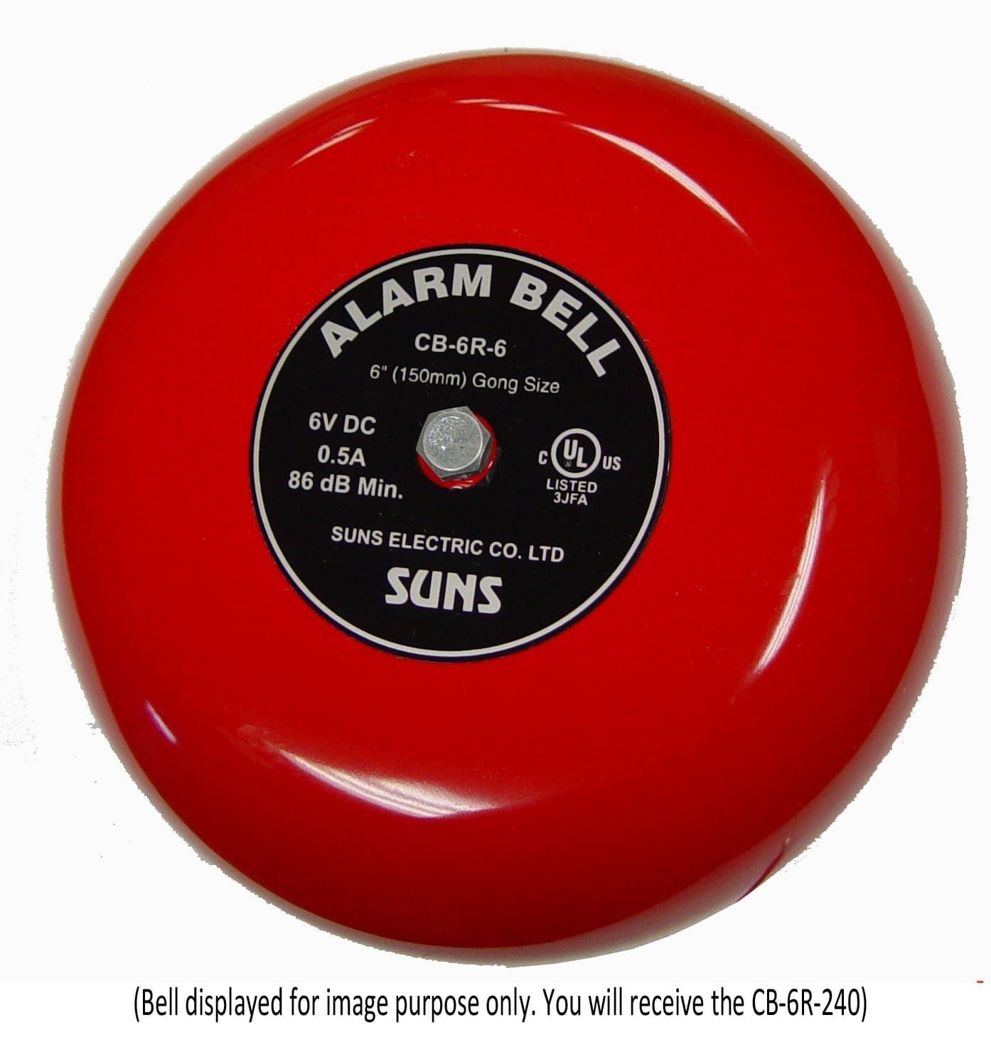 CB-6R-240 Red Alarm Bell 6in 240VAC