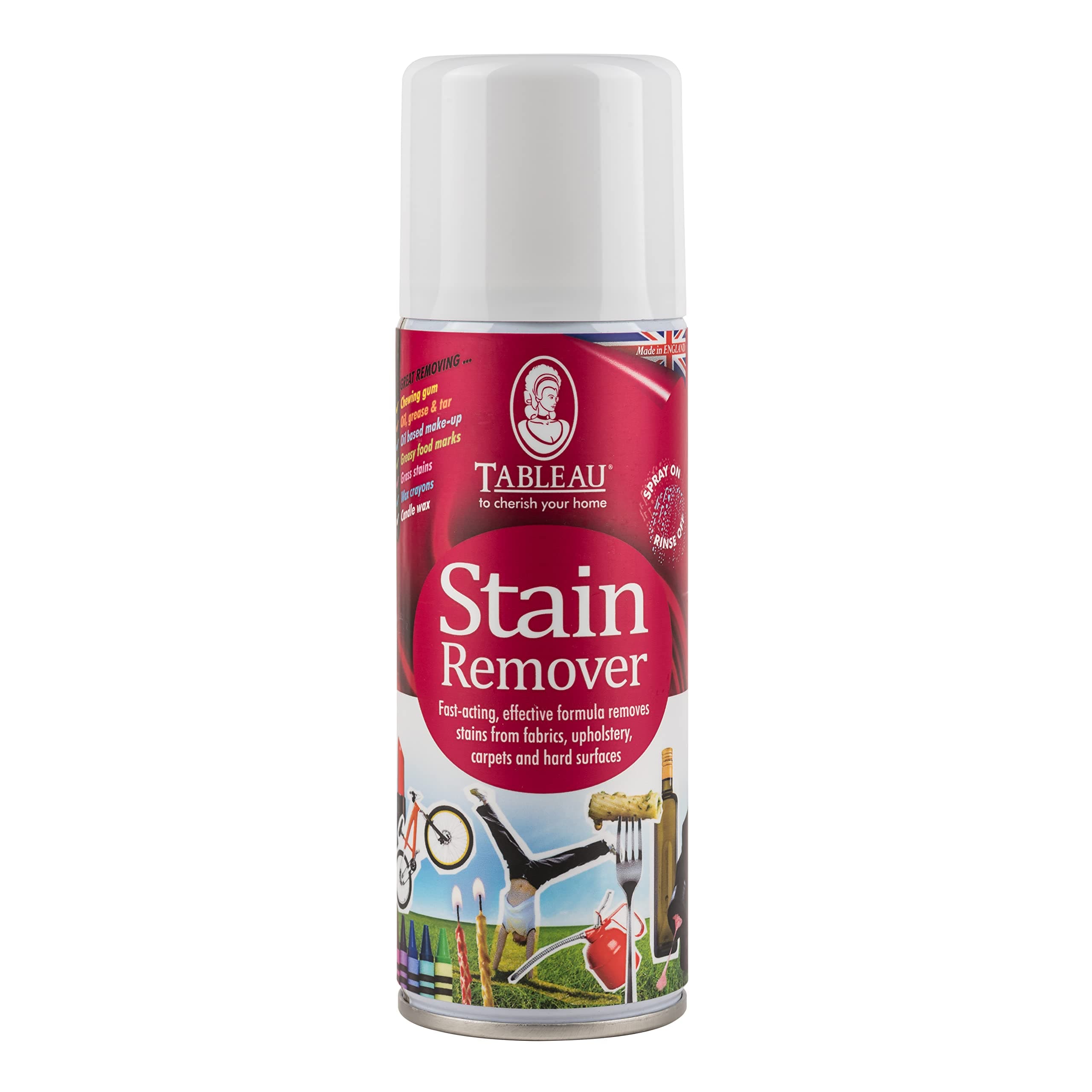 Stain Remover, Removes Most Oil, Grease, Candle Wax, Chewing Gum and Pen Marks From Fabric and Upholstery. 200ml