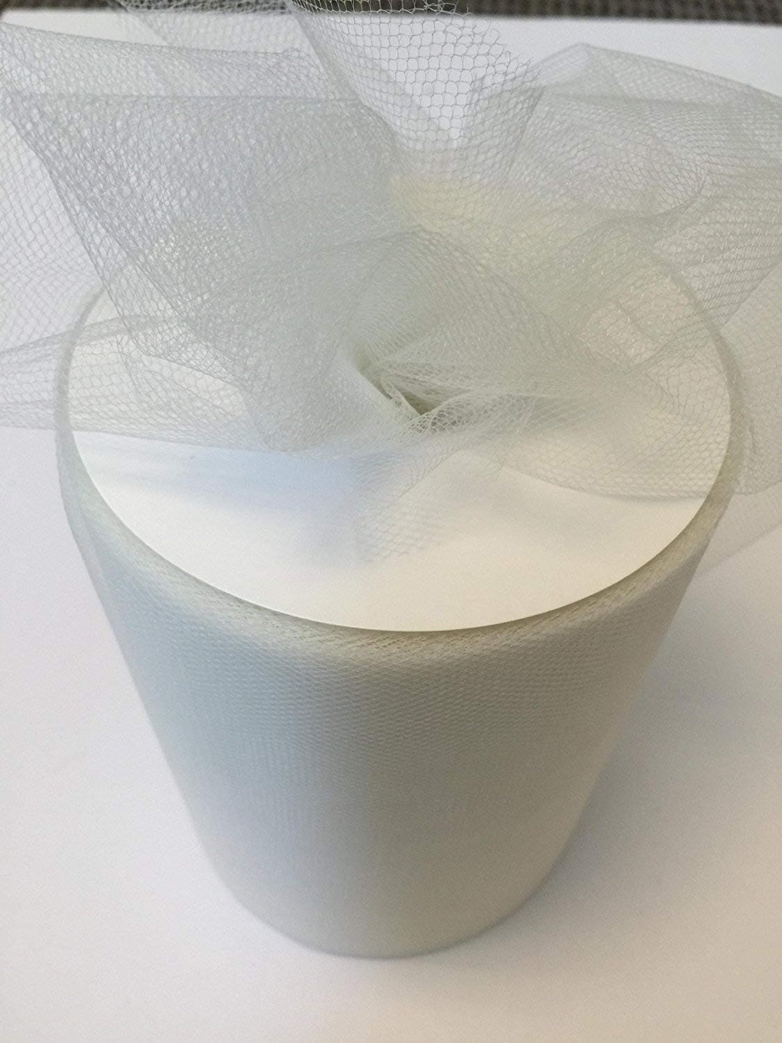 Tulle Fabric Spool/Roll 6 inch x 100 Yards (300 feet), 34 Colors Available, Now! (Ivory)