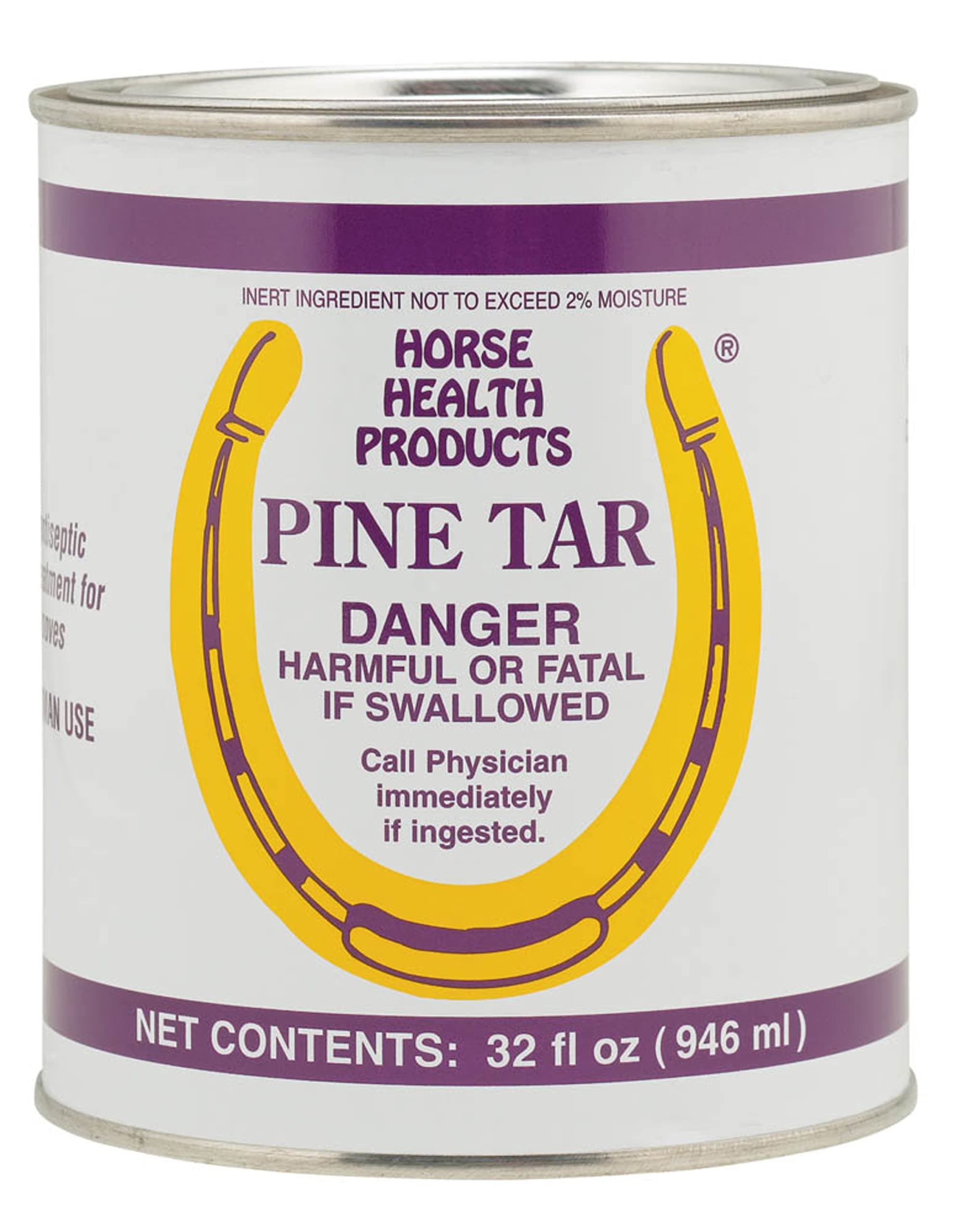 Flagline Horse Health Pine Tar, Natural Topical Antiseptic for Use on Horse Hooves, Helps Retain Moisture, Helps Keep Hooves from Cracking and Splitting, 32 Fluid Ounces