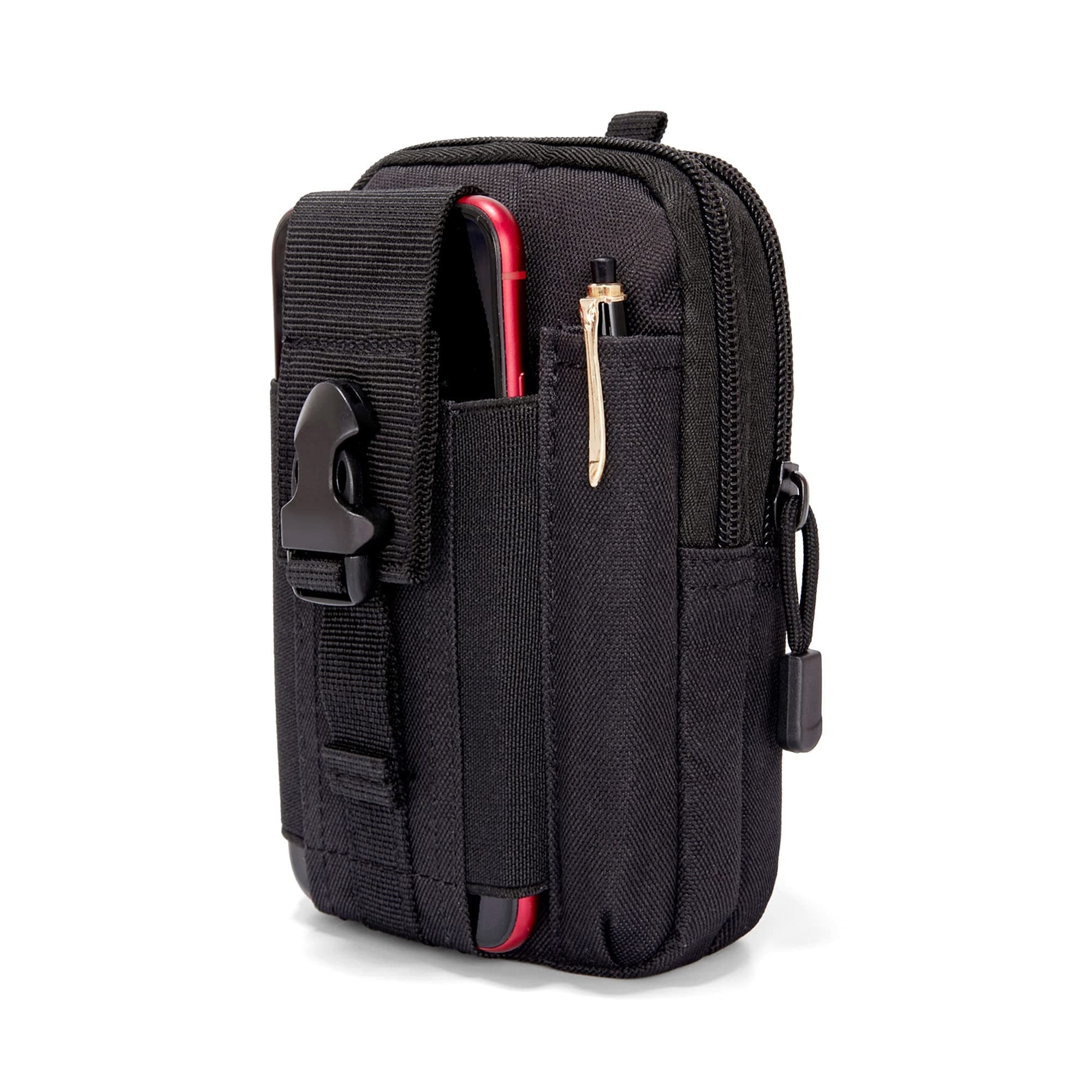 Universal Outdoor EDC Belt Waist Bag Tactical Pouch Phone Pocket Pack Black