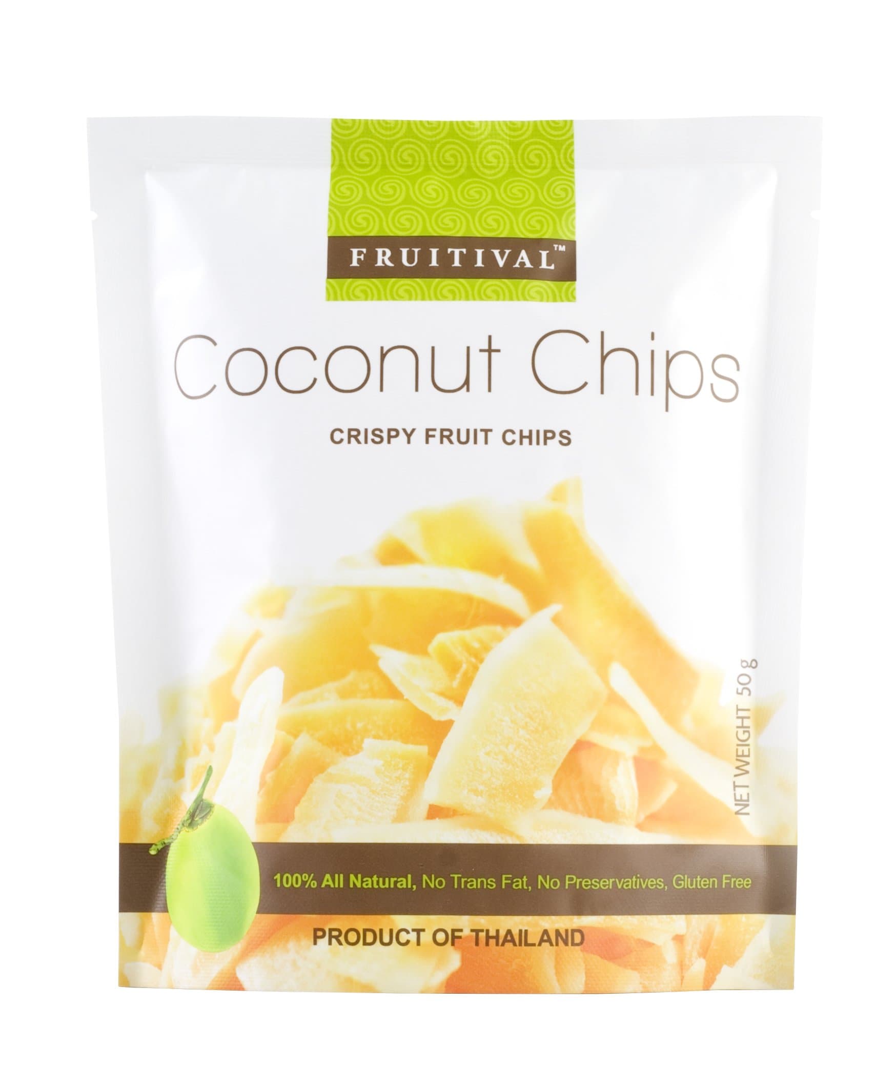Fruitival Coconut Chips 1.76 oz (Pack of 6)