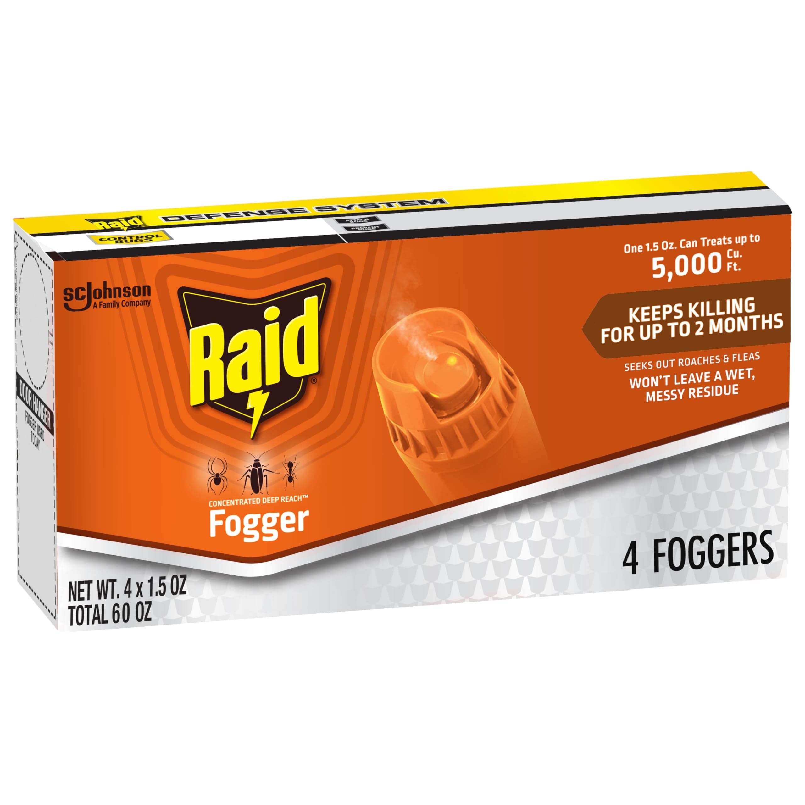 4pk 1.5oz Raid Fogger