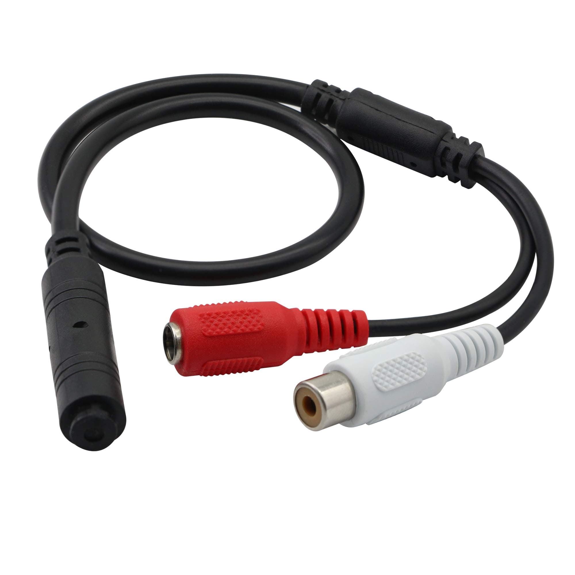 GINTOOYUN High Sensitive Microphone, Mini Audio Pickup for CCTV Security Camera, with Power Cord and Audio Cable