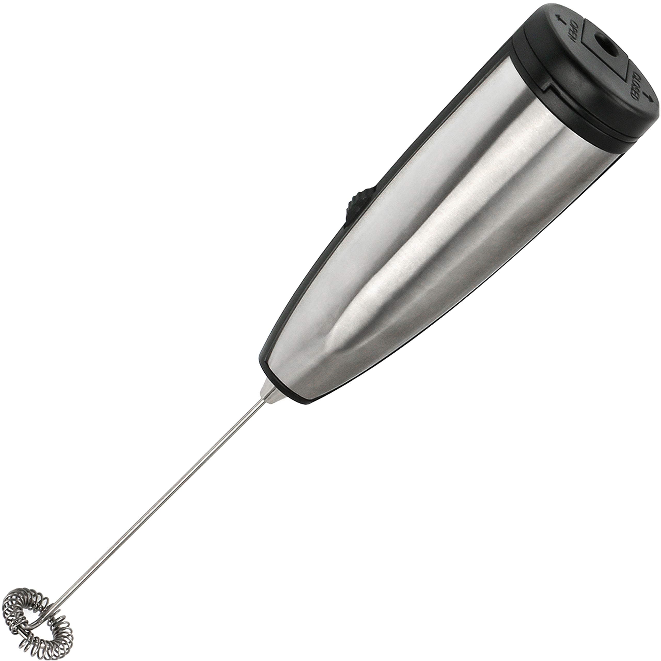 The Luxury Milk Frother Handheld Battery Operated Electric Stirrer Foam Maker and Cream for Coffee, Hot Chocolate, Cappuccino and Latte, Stainless Steel Portable Drink Mixer, Varispeed Frother Wand