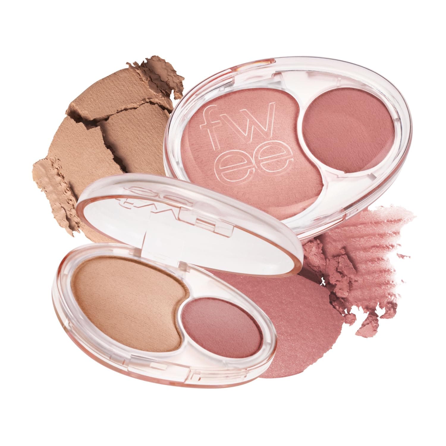 Mellow Dual Blush | RS01 Rosy Talk | Dual Color, Jelly Texture, 12 Colors, Longwear, Long-lasting | 7.2g