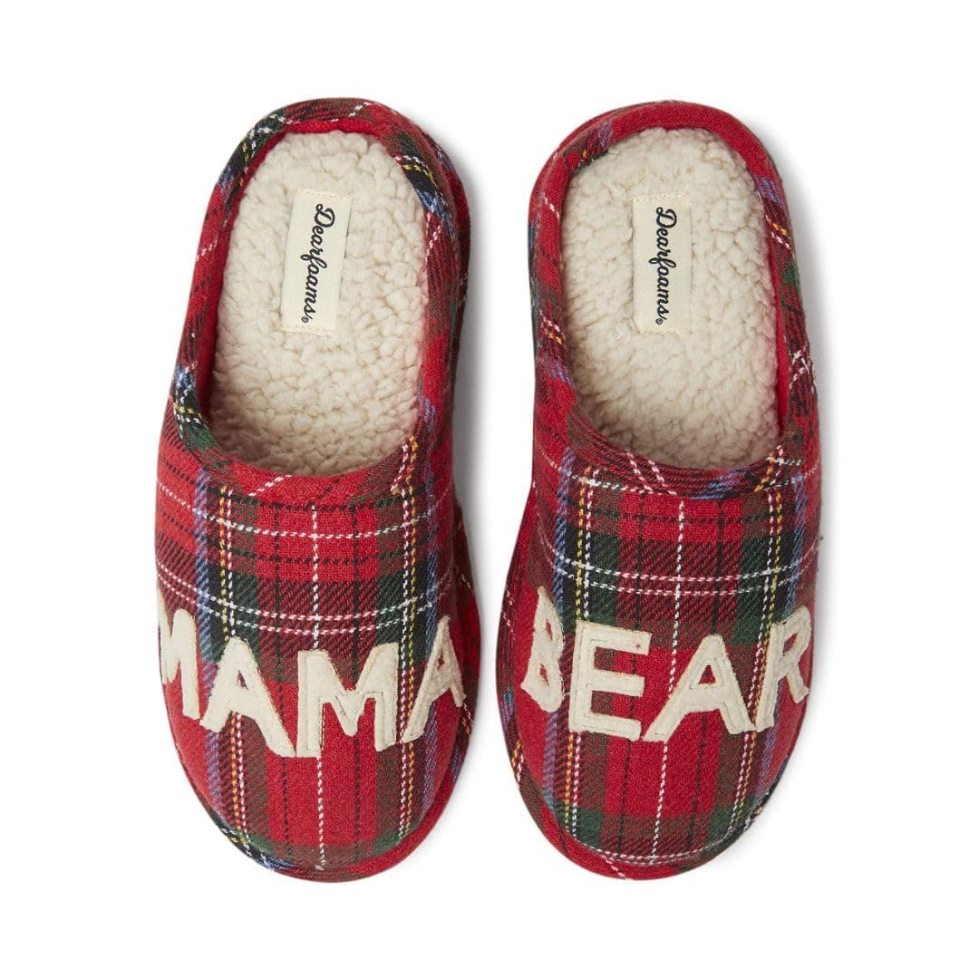 DearfoamsWomen's Gifts for Mom Cute Cozy Mothers Day Mama Bear Slipper