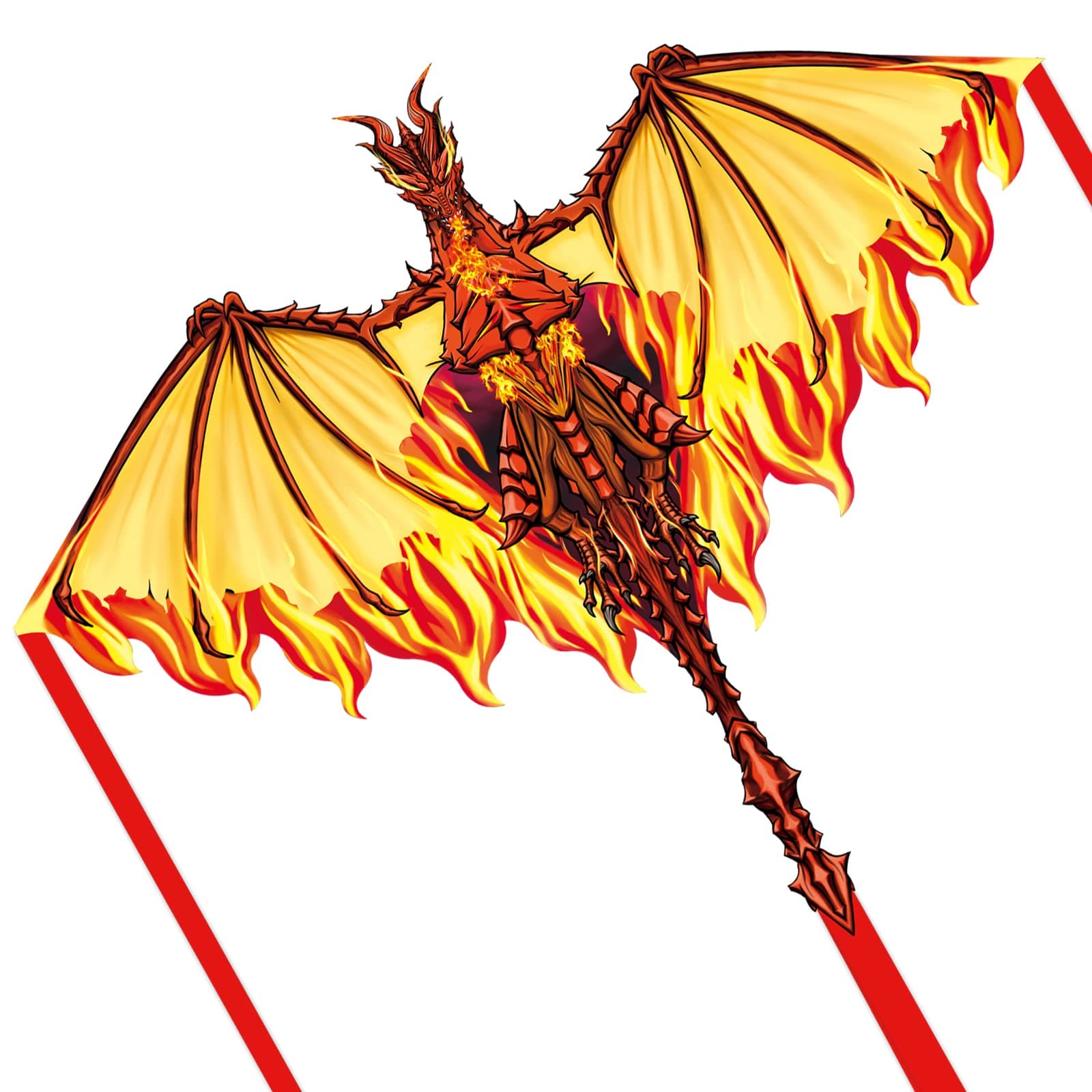 – Dragon Kite for Kids & Adults - Easy to Fly for Beginners, Large Single Line for Beach Trip