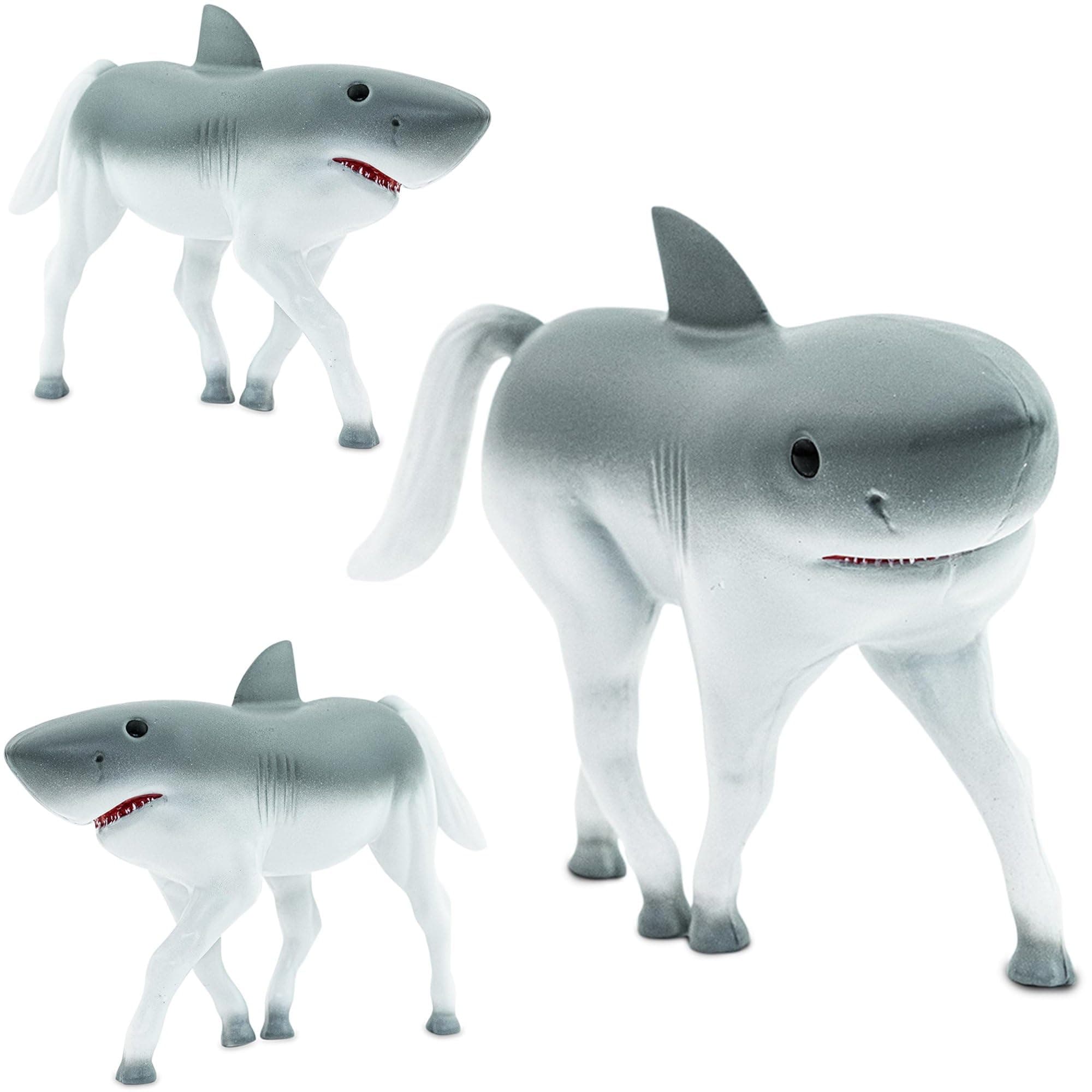 Randimals Horse & Shark Hybrid Realistic Animal Toys - Unique Mix of Safari Toys & Farm Animals Small Figurines - Hork Mini Figures for Kids & Kidults
