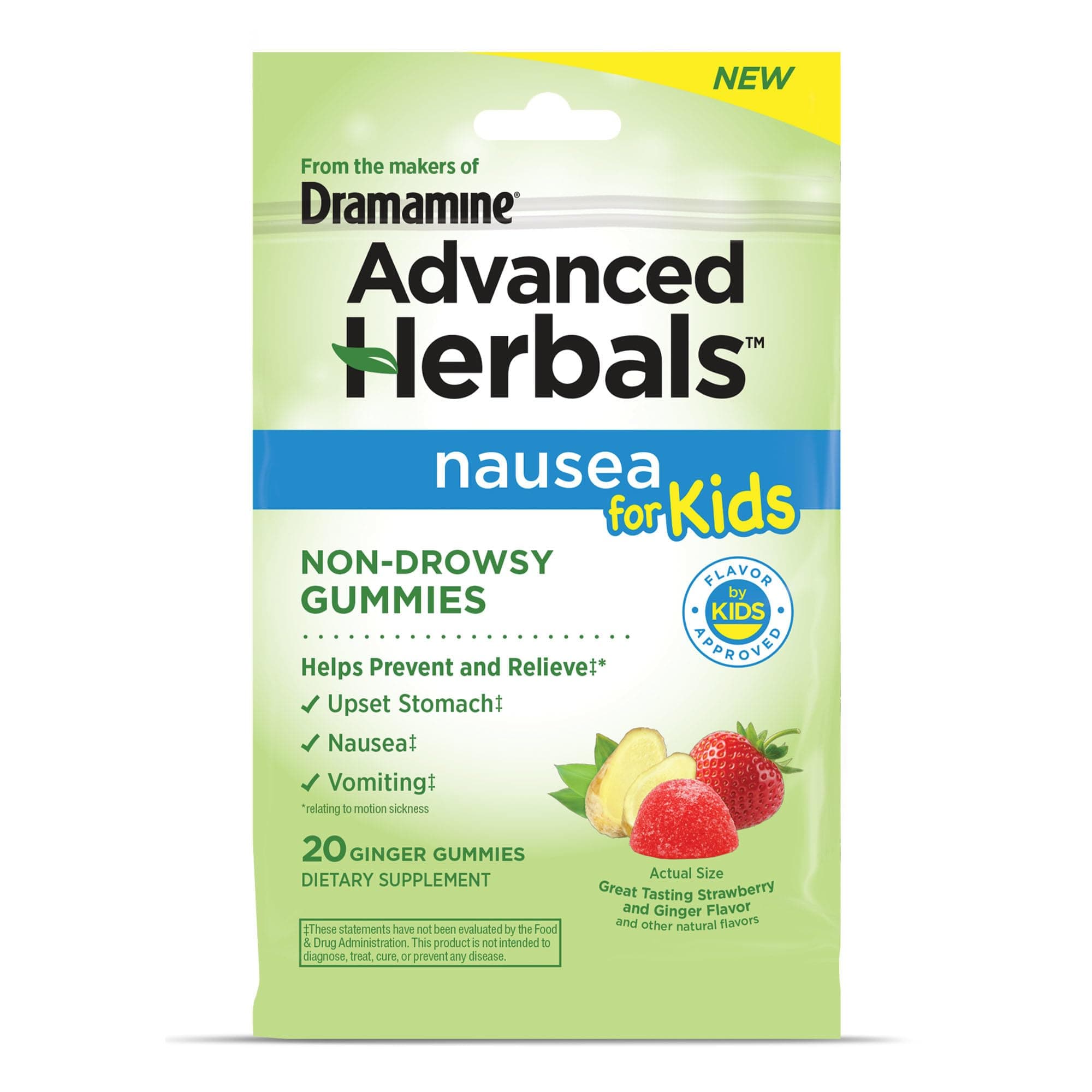 from The Makers of Dramamine, Advanced Herbals Kids Gummies, 20 Count