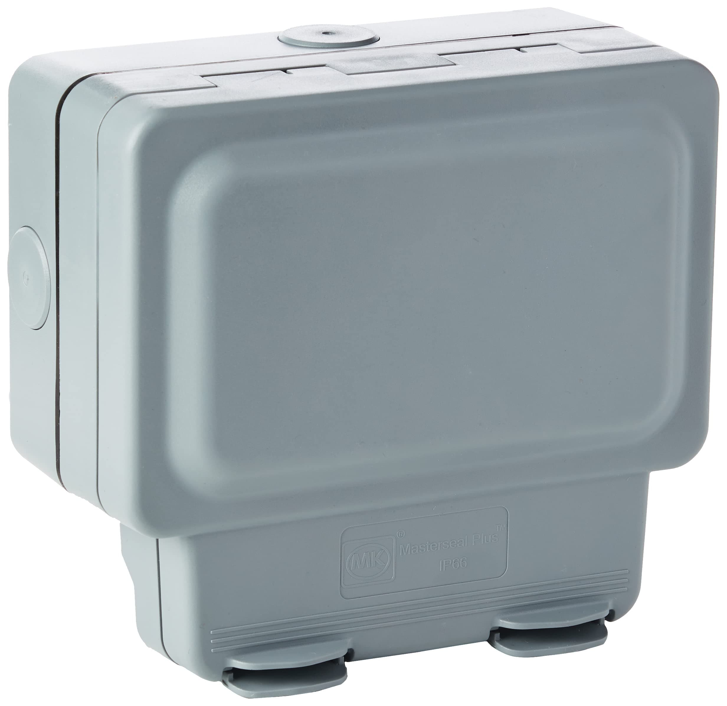 MK Masterseal Plus K56231GRY 13 amp 2-Gang RCD Protected Socket (Active), Grey