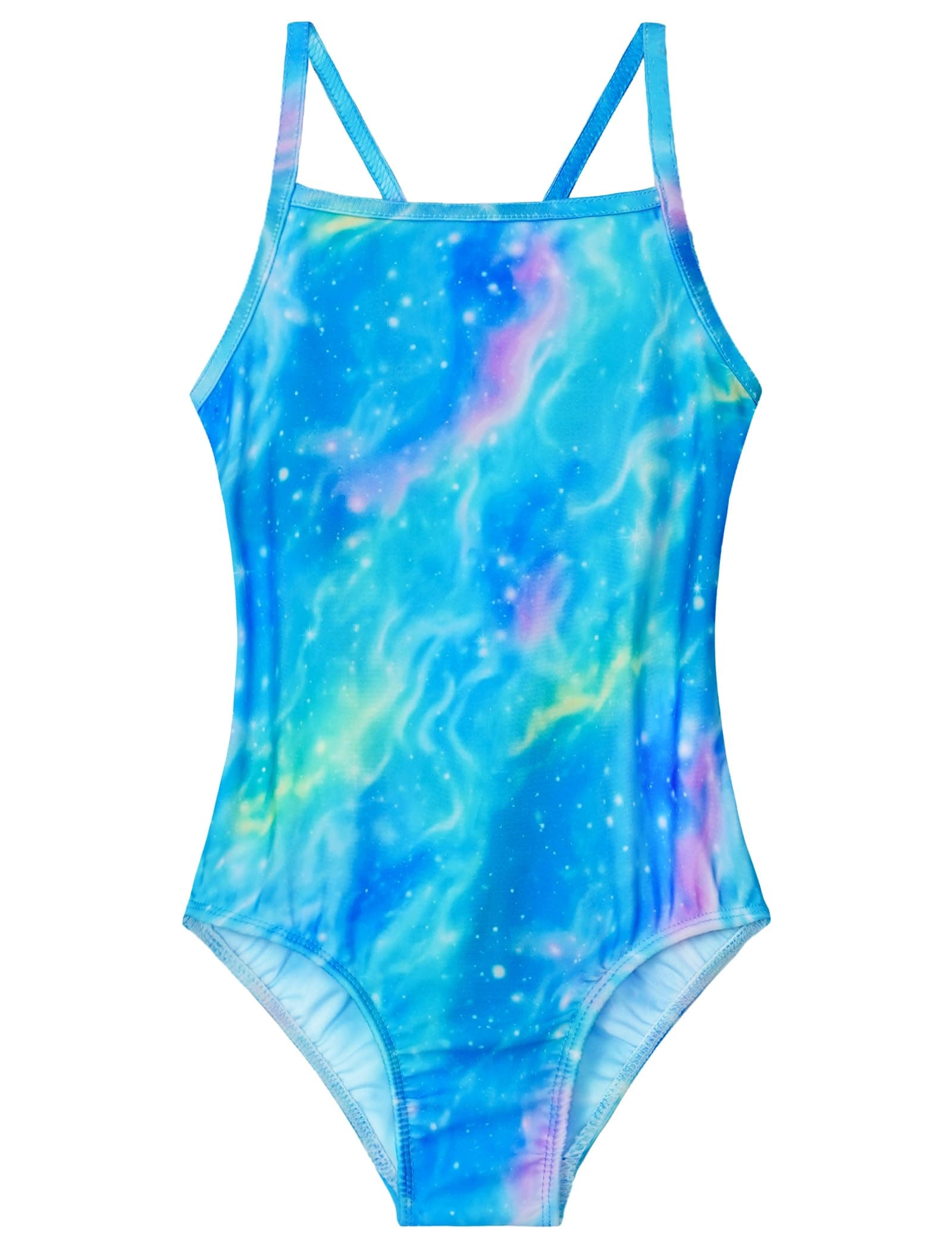 NokecinaGirls Swimsuits One-Piece Bathing Suits Multicolor Kids Sport Summer Beach Swimwear for 2-10 Years Old