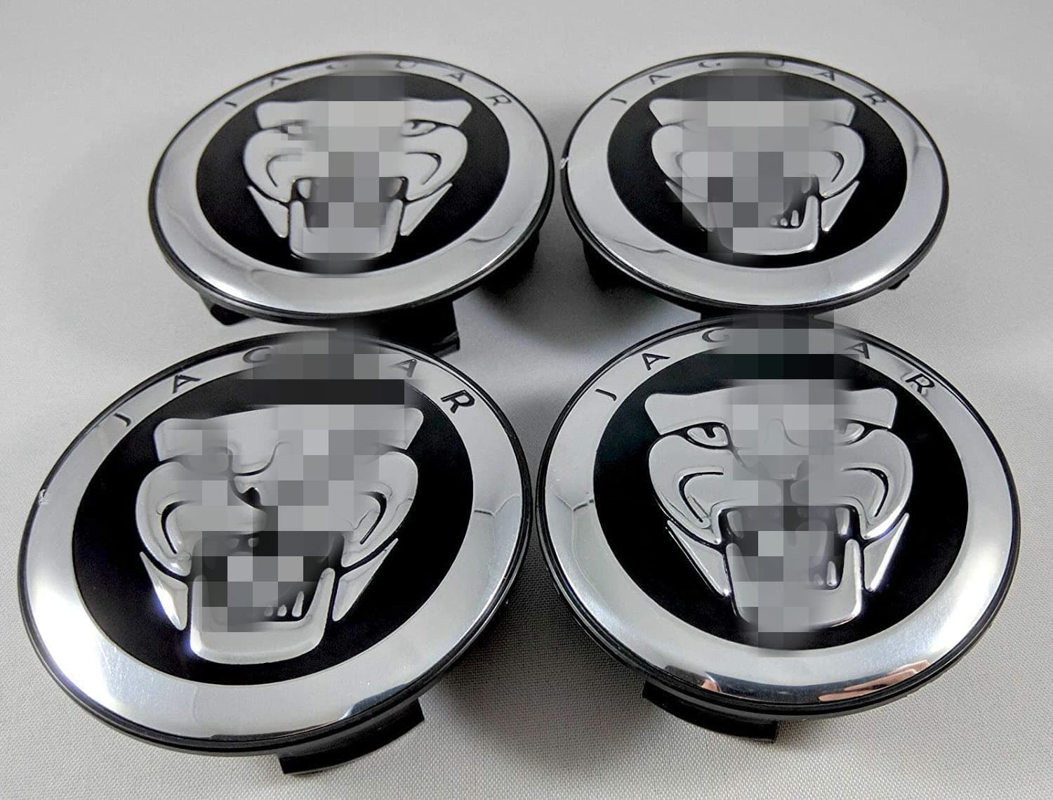 4PC Set fit for Cat Center Wheel Hub Caps fit for S Type X Type XJR XF XJ XK 59MM (Black-J)