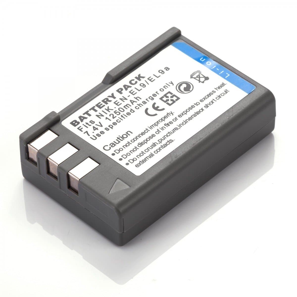 Rusty BobNikon EN-EL9a (1250 mAh) 100% compatible/fit (for Nikon) D40, D40x, D60, D3000, D5000 (premium quality) - Only battery