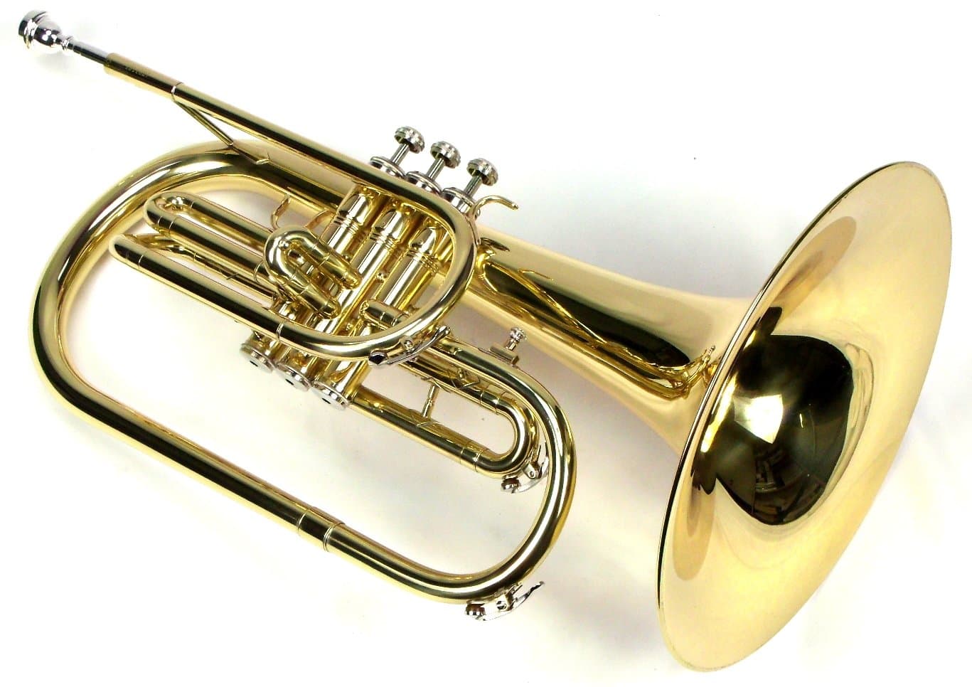 Diginex Moz Advanced Monel Pistons Marching Mellophone Key of F with Case and Mouthpiece-Gold Lacquer Finish